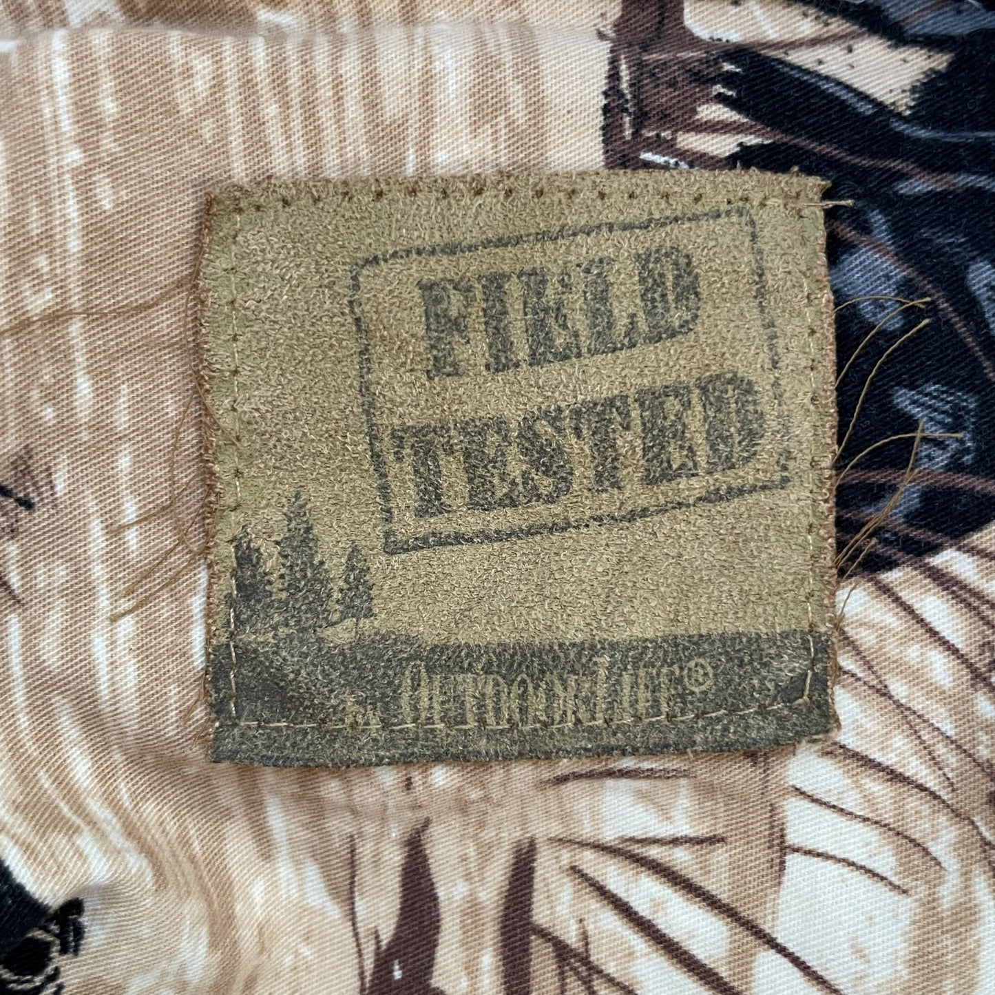 90s vintage 古着 ビンテージ 長袖シャツ ロングスリーブ OUTDOOR LIFE アウトドアライフ アニマル 動物 総柄