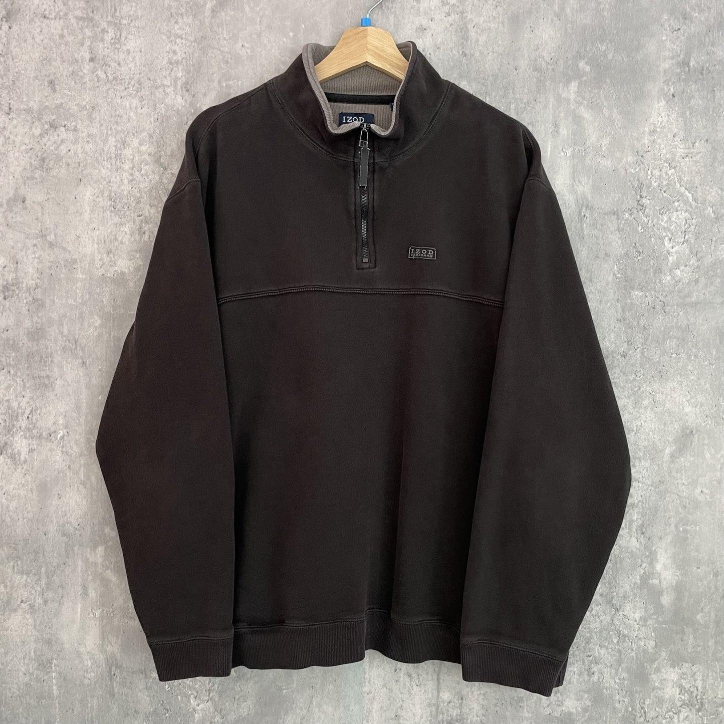 00s vintage 古着 ビンテージ IZOD イゾット ハーフジップ スウェット ワンポイントロゴ シンプル