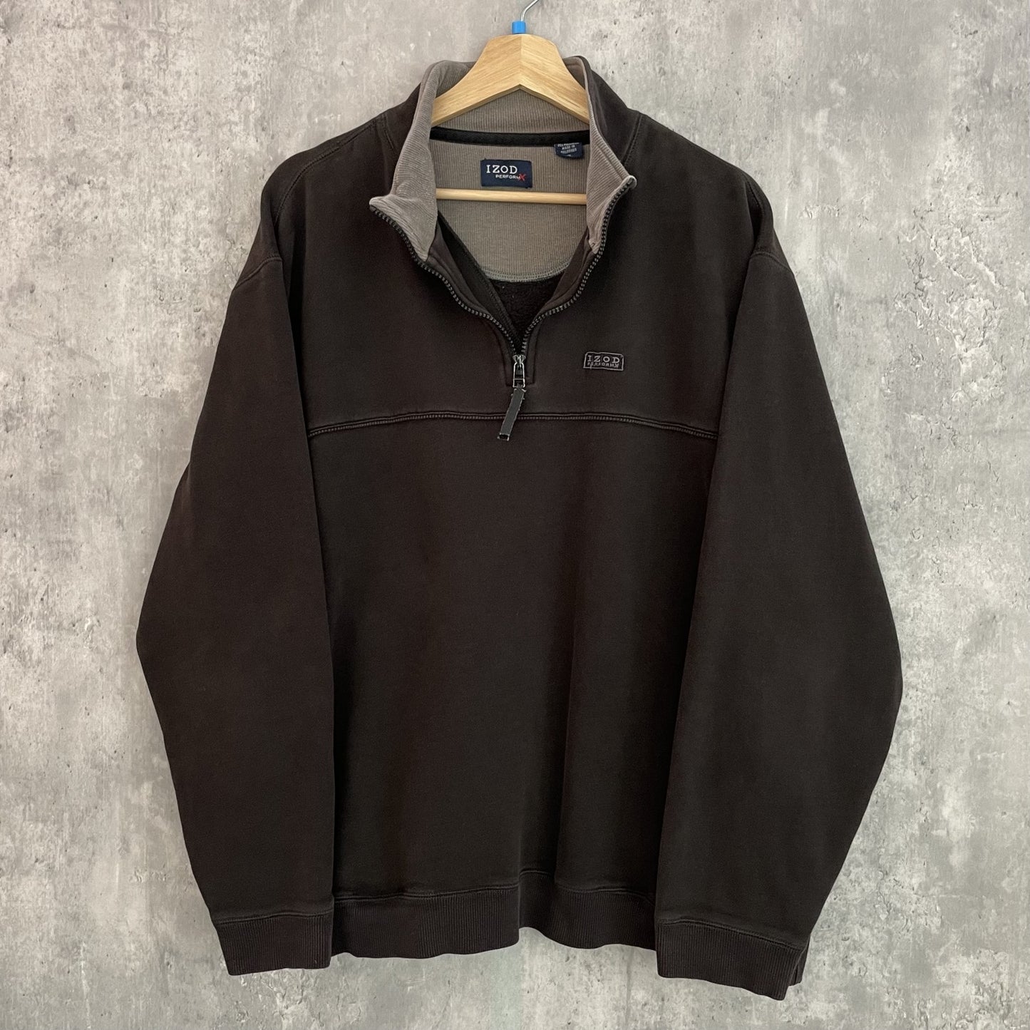 00s vintage 古着 ビンテージ IZOD イゾット ハーフジップ スウェット ワンポイントロゴ シンプル