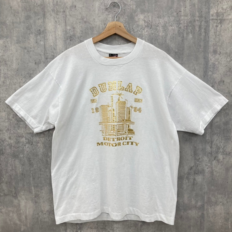 90s FRUIT OF THE LOOM DUNLAP 1994 フルーツ 半袖 Tシャツ 古着 ビンテージ XL ホワイト