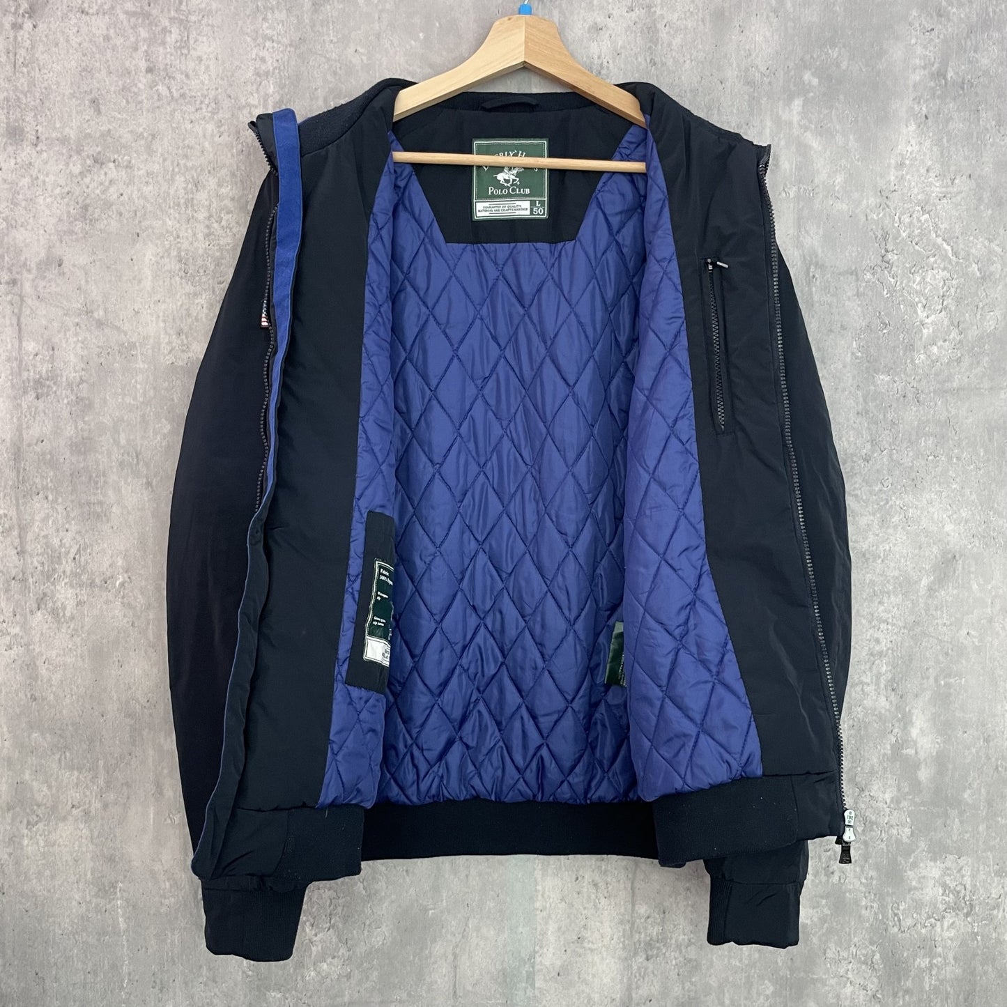 00s vintage 古着 ビンテージ BEVERLYHILLS POLOCLUB ビバリーヒルズ ポロクラブ ナイロンジャケット 裏地 キルティング