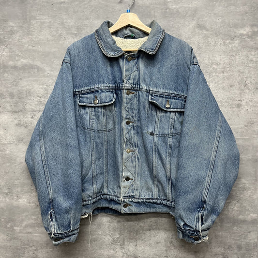 90s vintage 古着 ビンテージ ラングラー Wrangler デニムジャケット デニムボア インディゴ