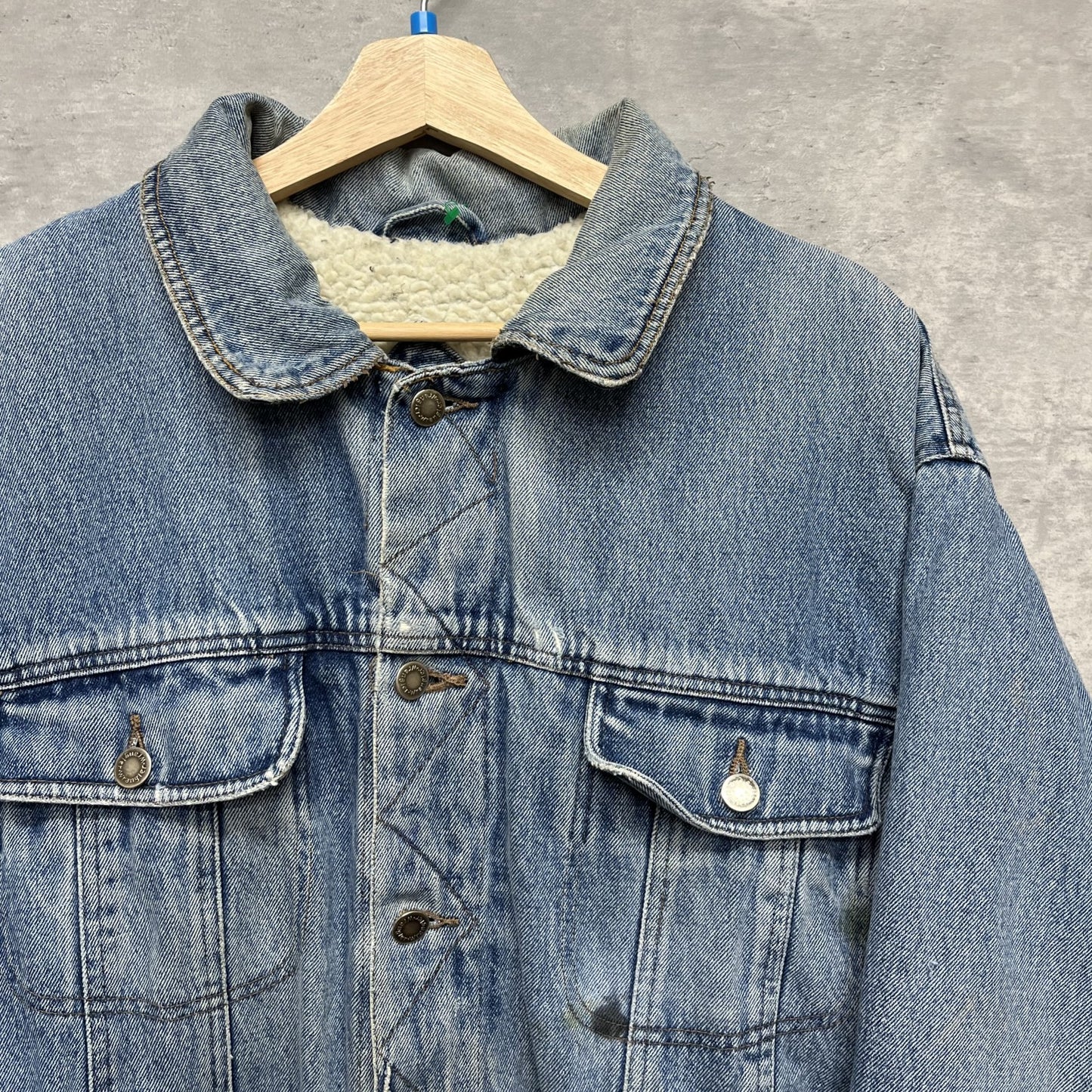 90s vintage 古着 ビンテージ ラングラー Wrangler デニムジャケット デニムボア インディゴ