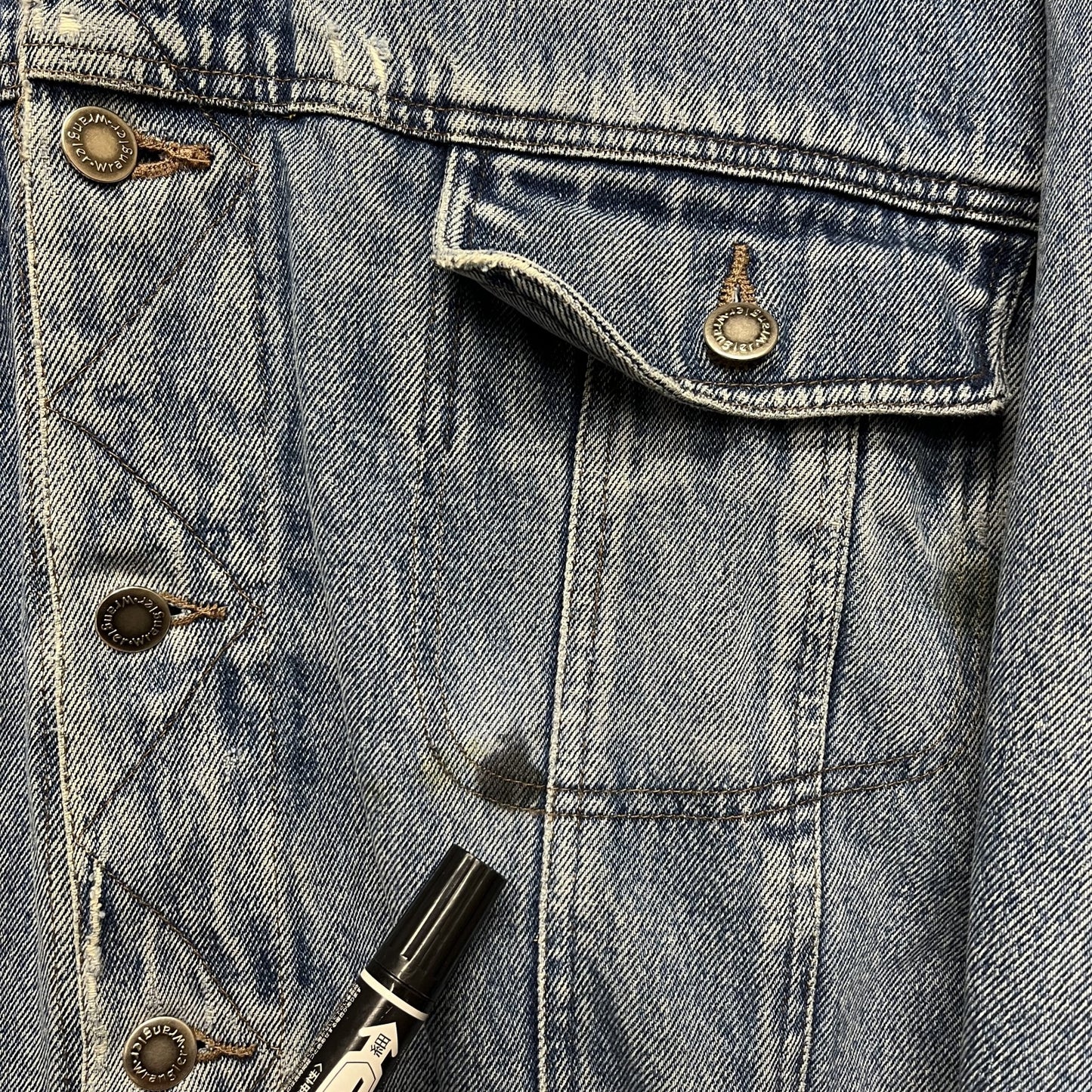 90s vintage 古着 ビンテージ ラングラー Wrangler デニムジャケット デニムボア インディゴ