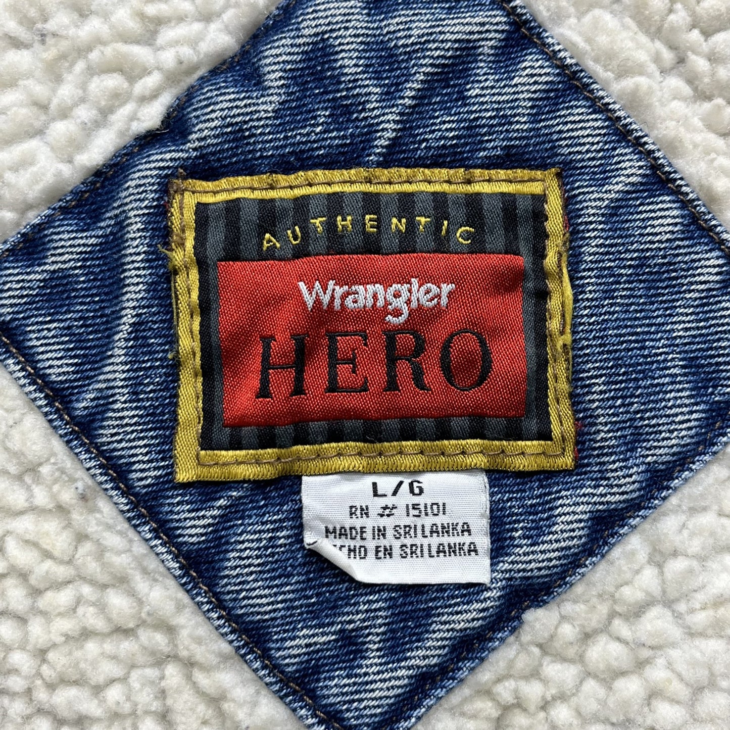 90s vintage 古着 ビンテージ ラングラー Wrangler デニムジャケット デニムボア インディゴ