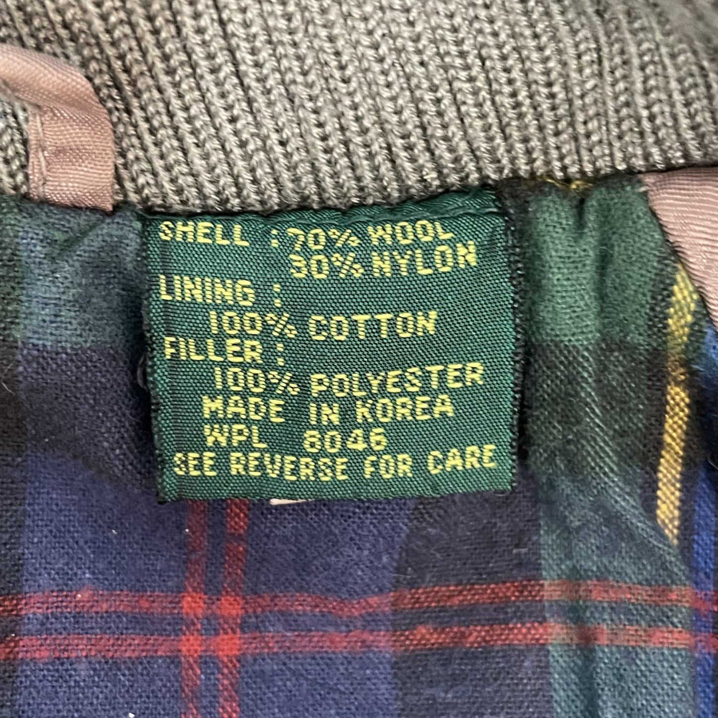 90s vintage 古着 ビンテージ CLUBROOM ウール スイングトップ ブルゾン G9 裏地チェック