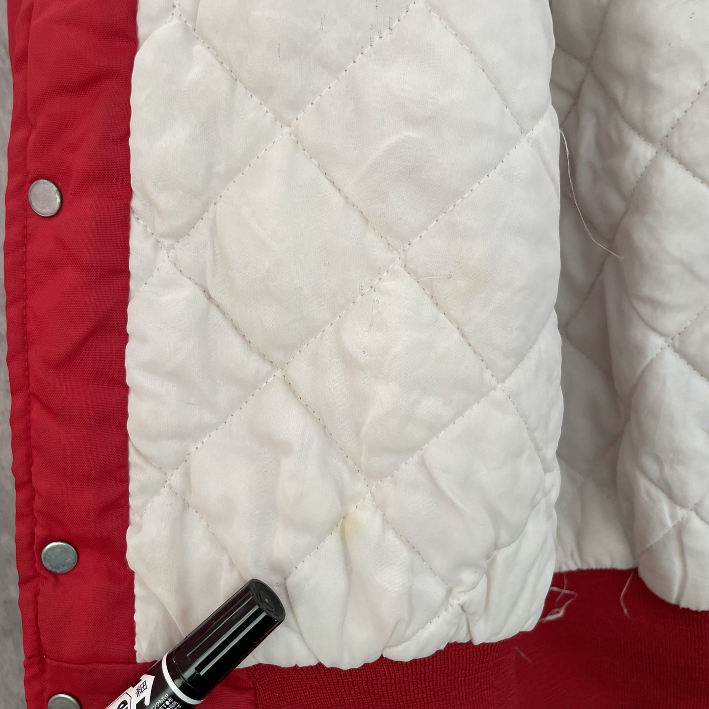 70s 80s vintage 古着 ビンテージ Holloway ホロウェイ スタジャン アメカジ USA製 刺繍 レッド