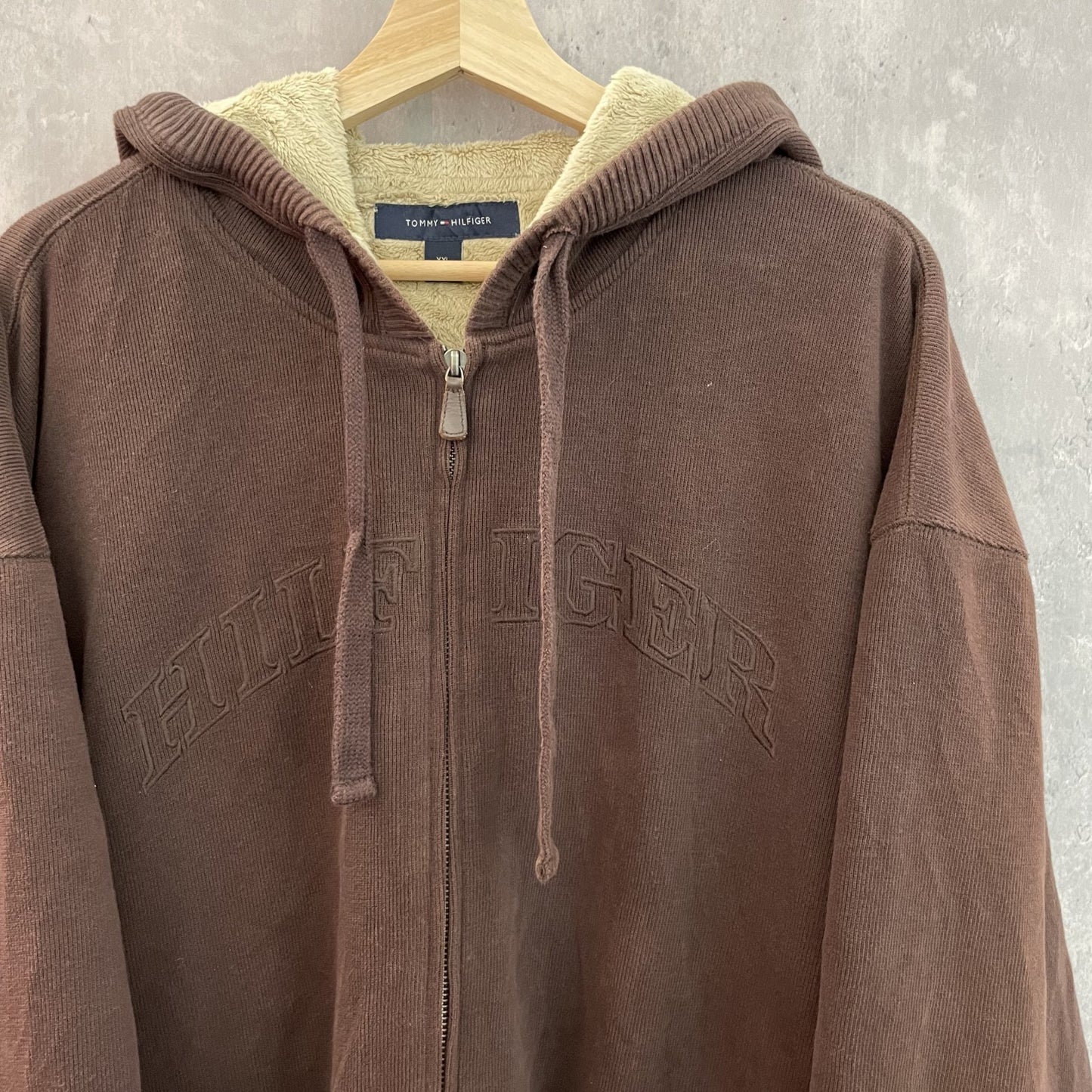 00s vintage 古着 ビンテージ トミーヒルフィガー TOMMYHILFIGER パーカー 胸ロゴ ストリート オーバーサイズ スウェット