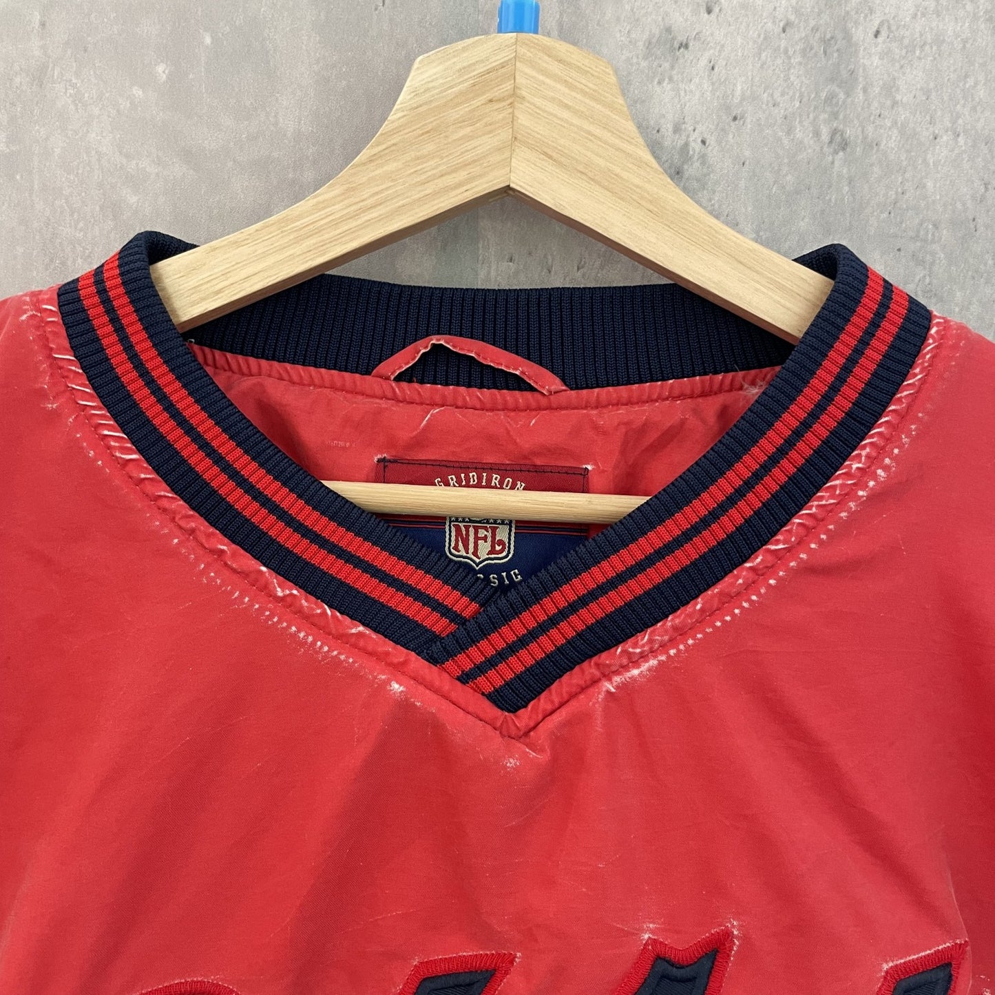 00s vintage 古着 ビンテージ ナイロンジャケット リーボック Reebok NFL チーム ペイトリオッツ 刺繍 ブルゾン