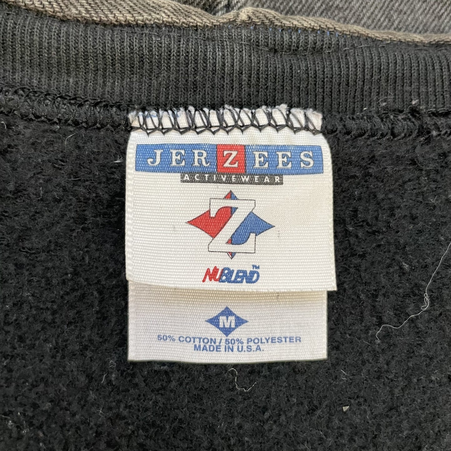 90s vintage 古着 ビンテージ ジャージーズ リメイク JERZEES スウェット ブラックデニム リメイク カーディガン カジュアル 紳士