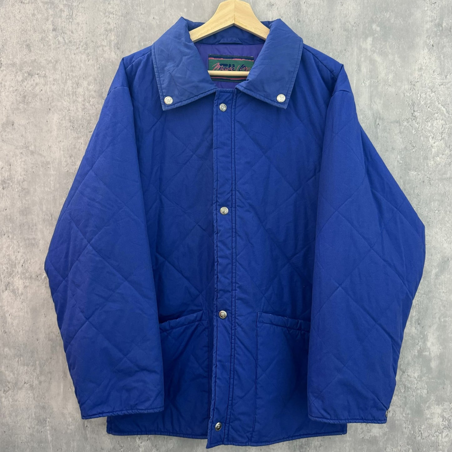 90s vintage 古着 ビンテージ フィラ FILA キルティング ナイロン スナップジャケット