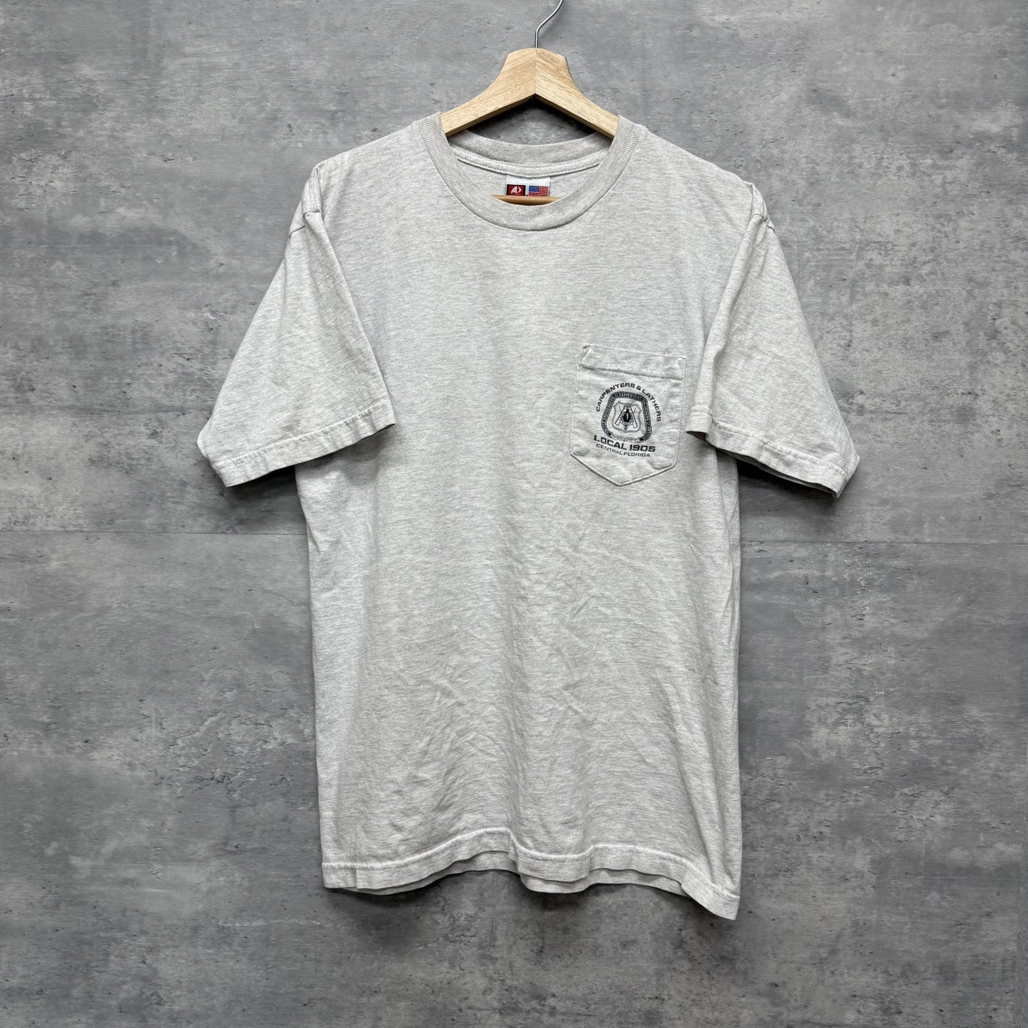 90s 00s vintage 古着 ビンテージ BAYSIDE USA製 胸ポケット付き ホワイト バックプリント