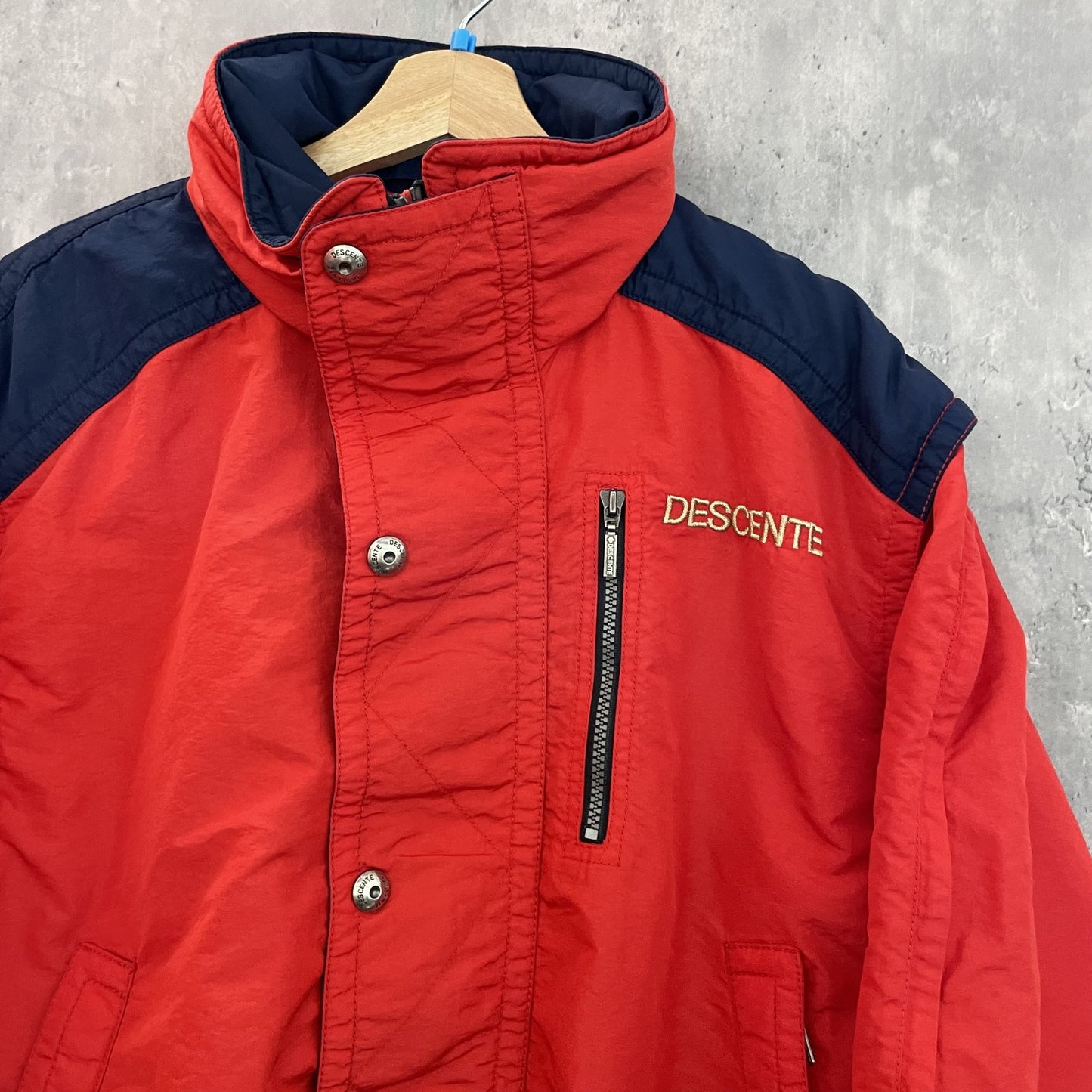 90s vintage 古着 ビンテージ デサンス DESCENTE マウンテンジャケット ナイロンジャケット アウター スキーウェア ロゴ刺繍