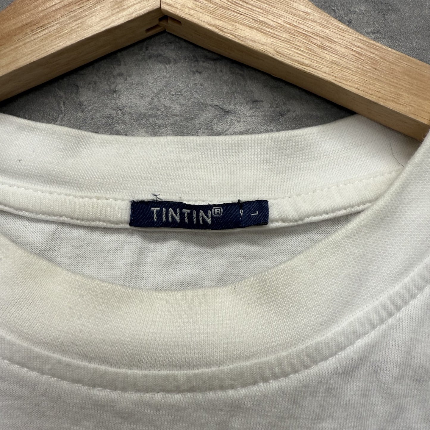 TINTIN タンタン Tシャツ キャラクター カジュアル ホワイト メンズ