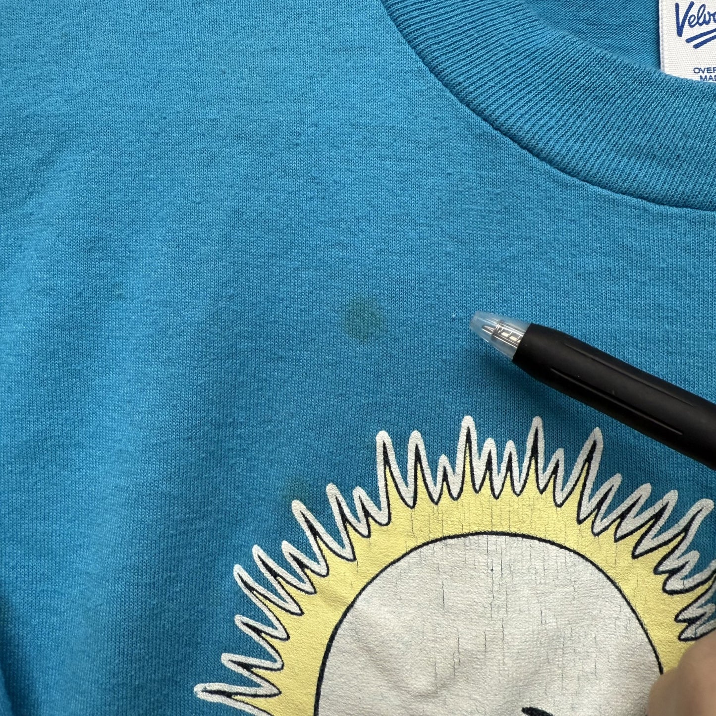 80s 90s vintage 古着 ビンテージ Velva Sheen Tシャツ ガーフィールド キャラクター アメリカ製 ライトブルー