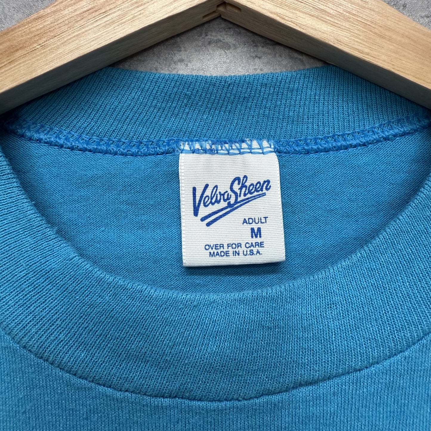 80s 90s vintage 古着 ビンテージ Velva Sheen Tシャツ ガーフィールド キャラクター アメリカ製 ライトブルー