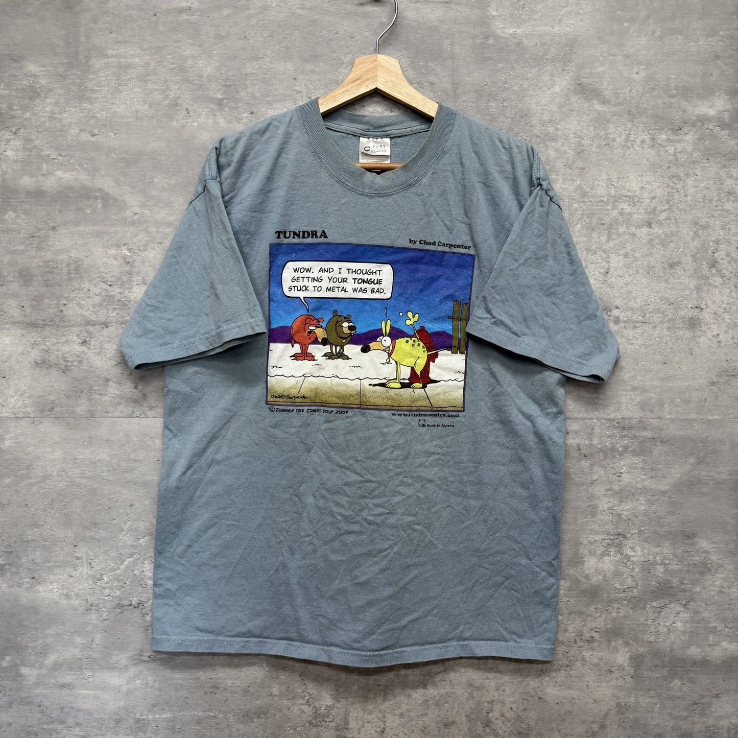 00s vintage 古着 ビンテージ PORT and COMPANY Tシャツ カジュアアル スカイブルー