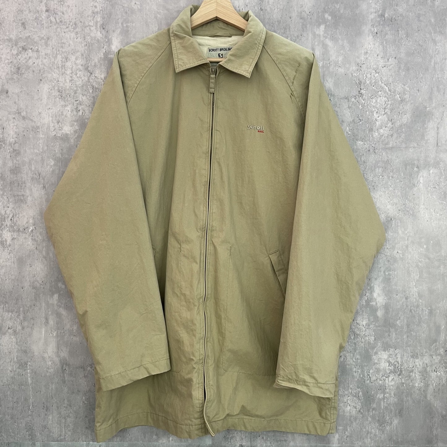 00s vintage 古着 ビンテージ ショット Schott 中部丈 コート ワンカラー