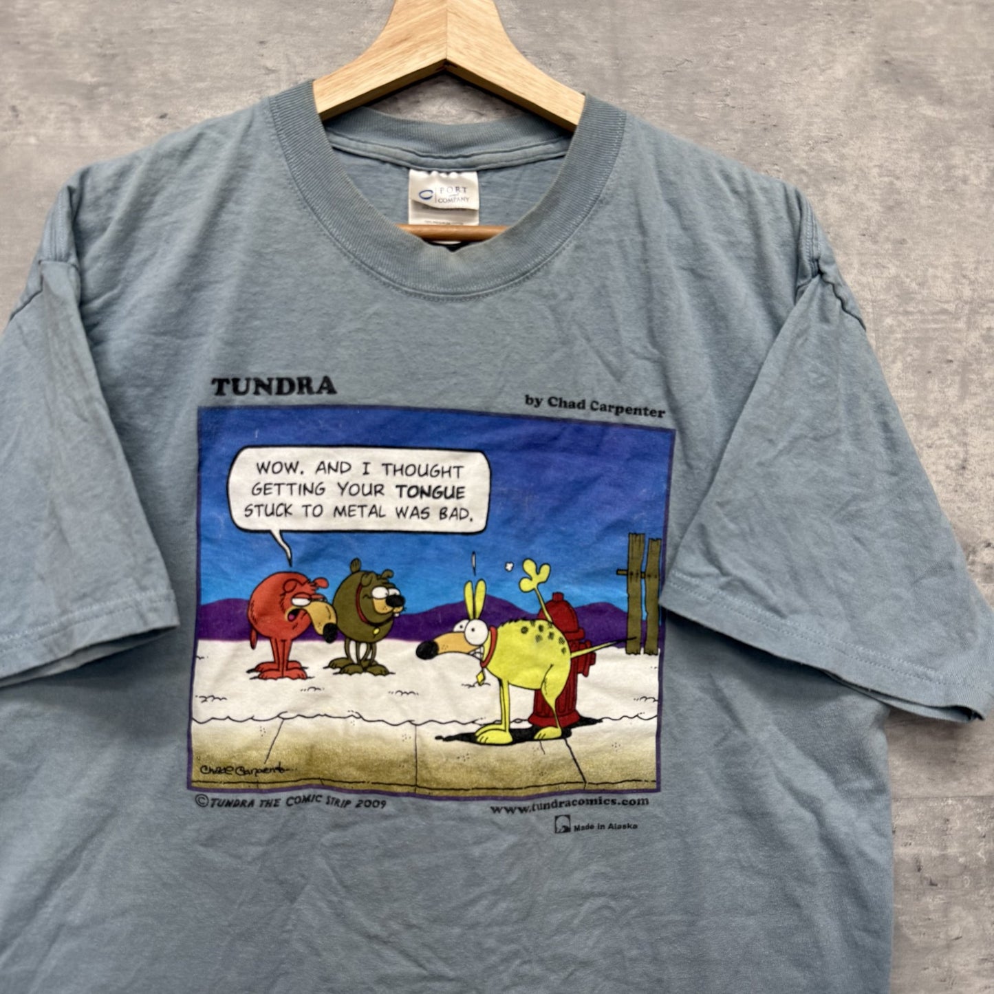 00s vintage 古着 ビンテージ PORT and COMPANY Tシャツ カジュアアル スカイブルー