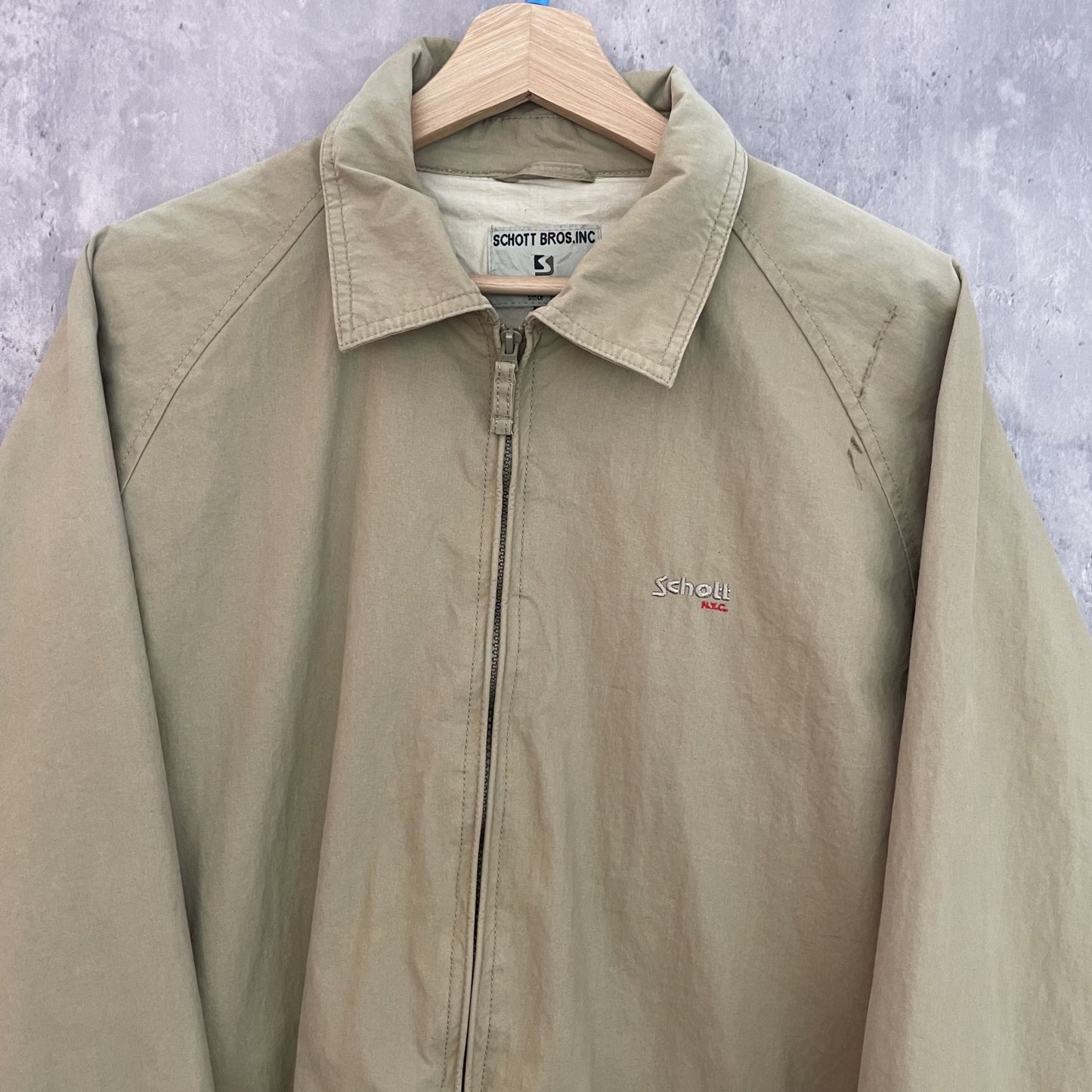 00s vintage 古着 ビンテージ ショット Schott 中部丈 コート ワンカラー