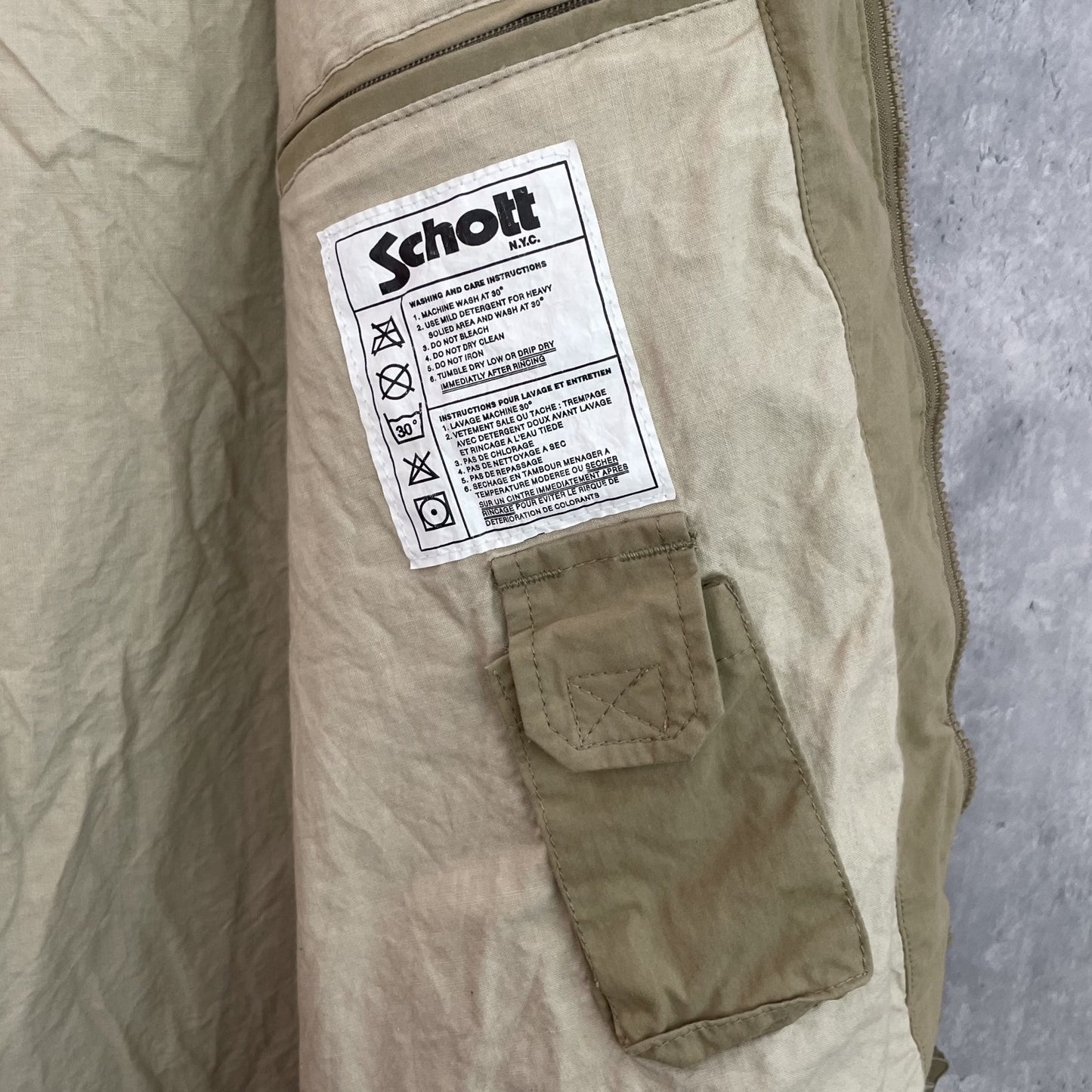 00s vintage 古着 ビンテージ ショット Schott 中部丈 コート ワンカラー