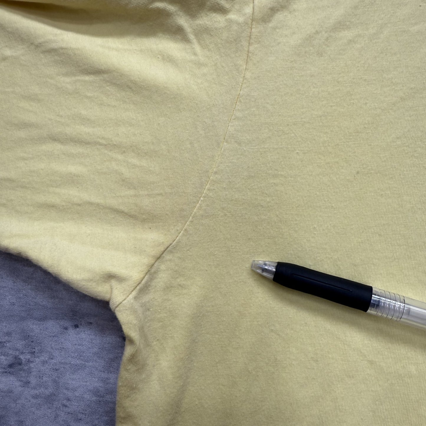 00s vintage 古着 ビンテージ Tシャツ LIGNE7 リンガー アメカジ カジュアル フロントロゴ イエロー