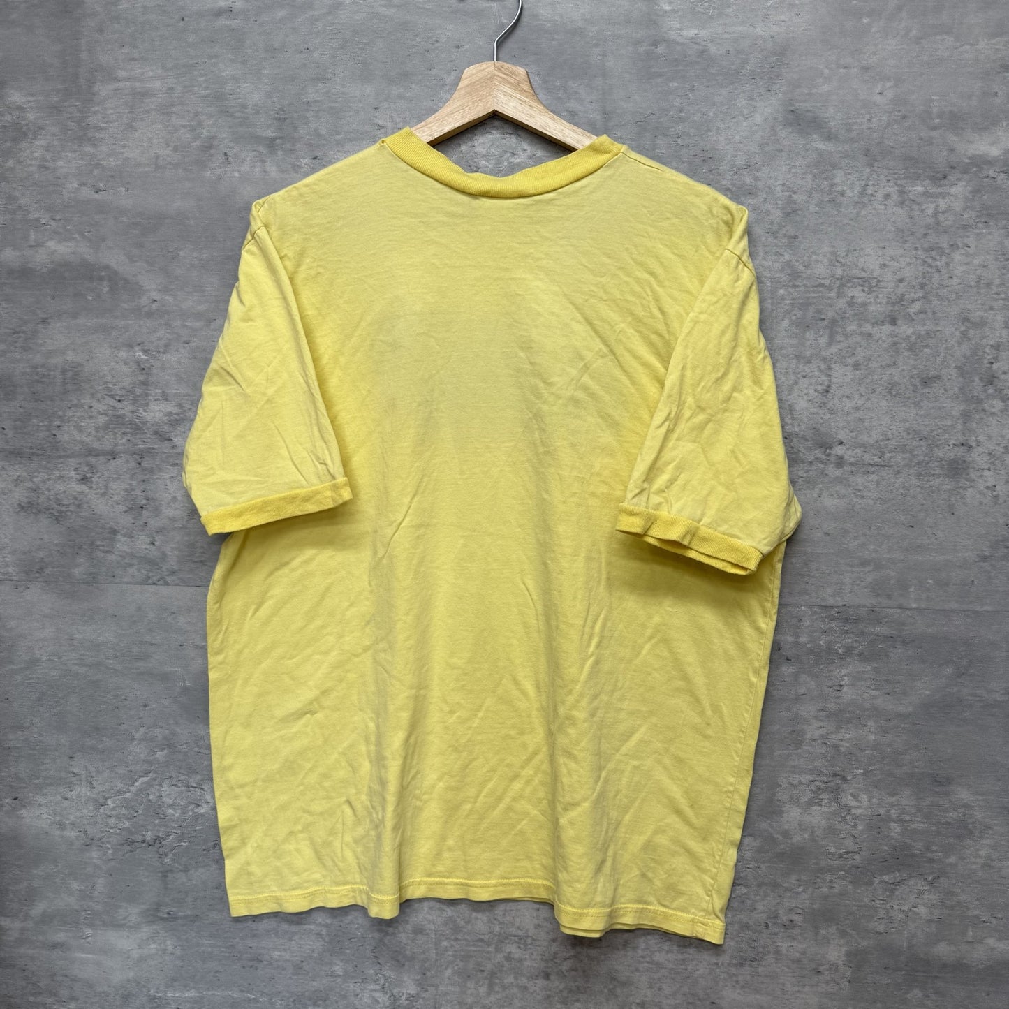 00s vintage 古着 ビンテージ Tシャツ LIGNE7 リンガー アメカジ カジュアル フロントロゴ イエロー