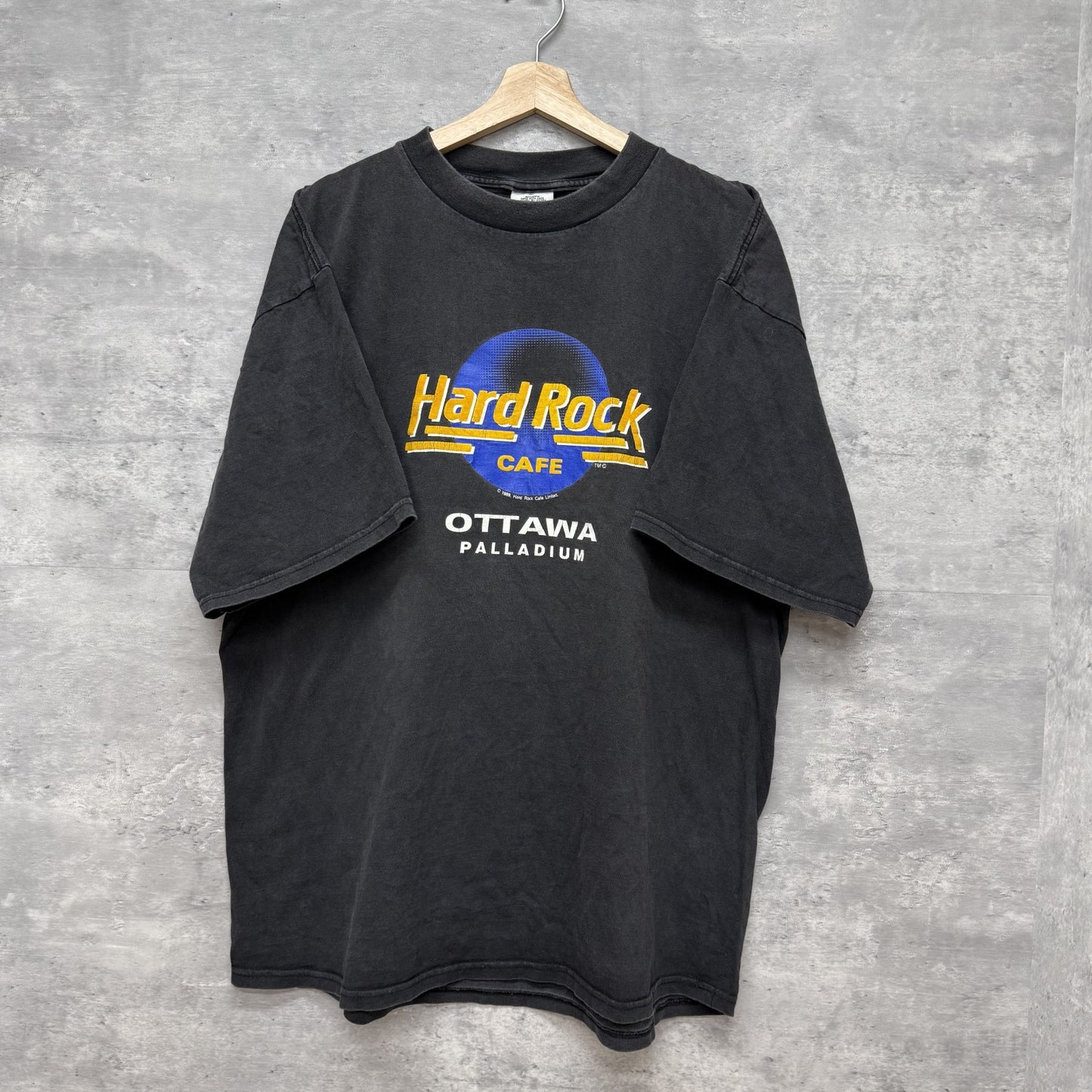 USA製 80s 90s vintage 古着 ビンテージ アメリカ製 ハードロック HardRock カジュアル シティ フロントプリント