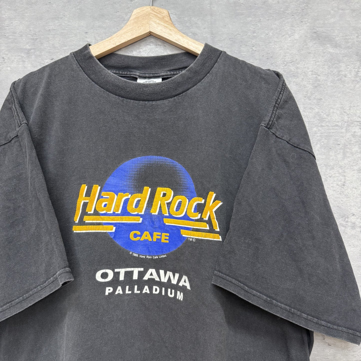 USA製 80s 90s vintage 古着 ビンテージ アメリカ製 ハードロック HardRock カジュアル シティ フロントプリント