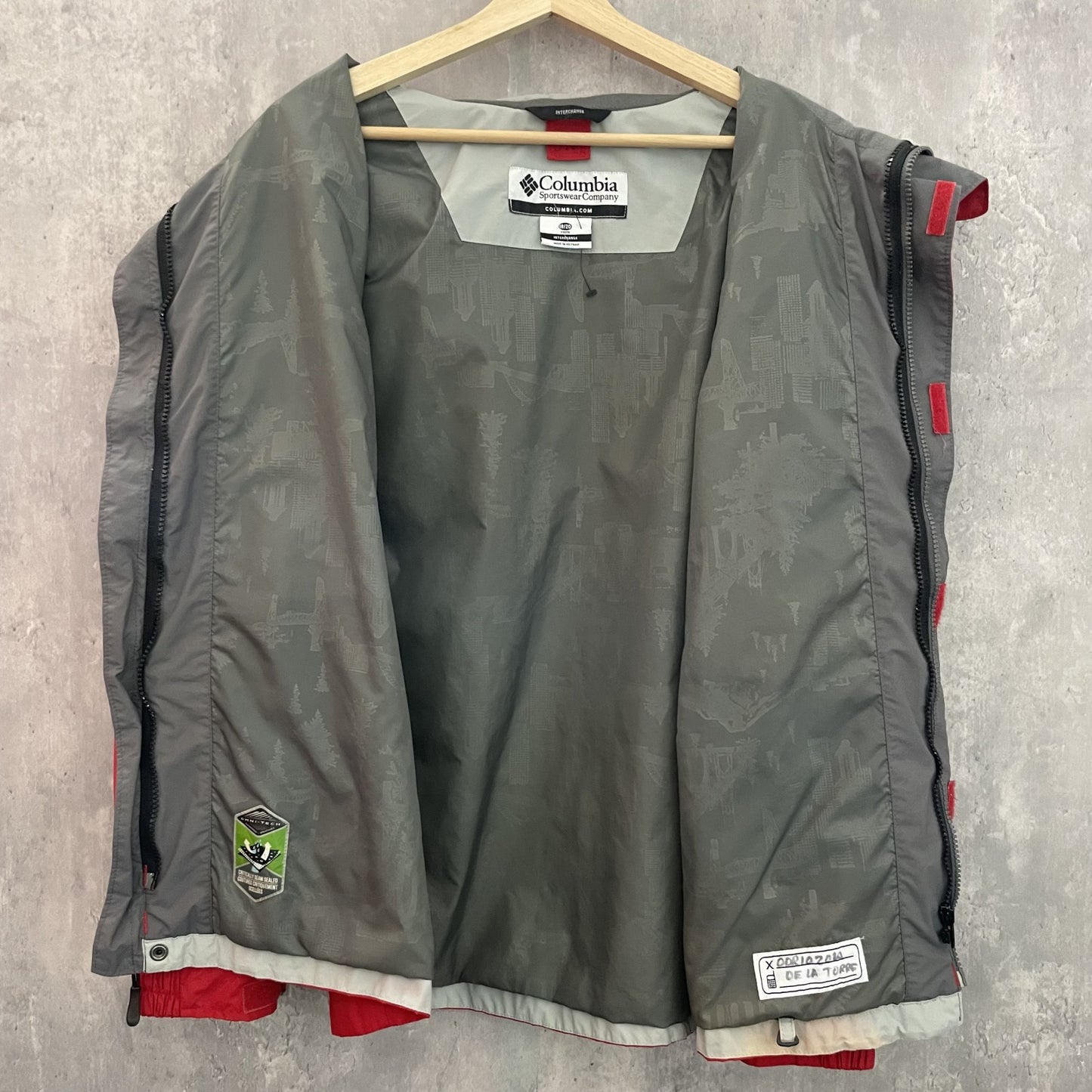 00s vintage 古着 ビンテージ コロンビア Columbia ナイロン マウンテンジャケット フルジップ YOUTH 18-20 アウトドア
