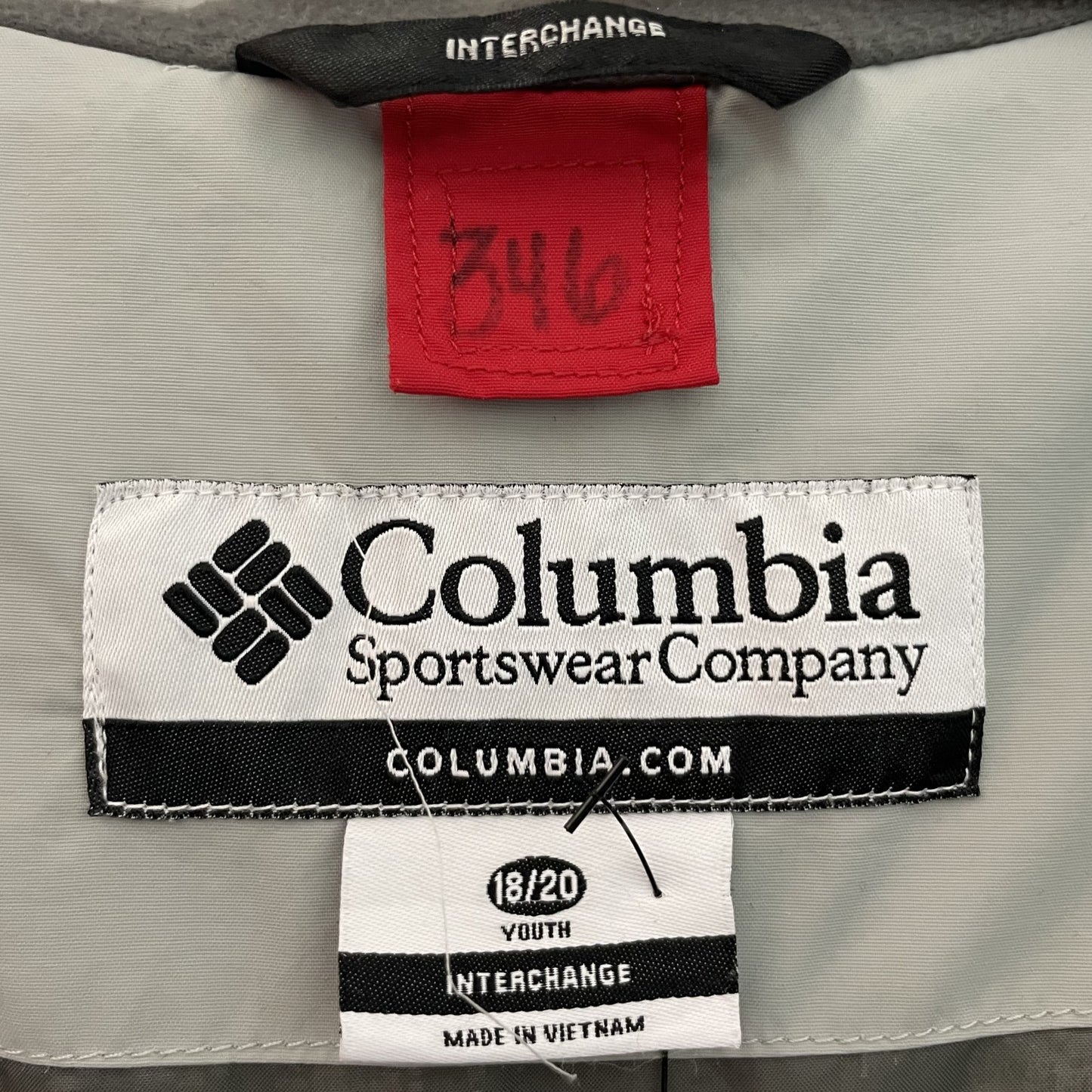 00s vintage 古着 ビンテージ コロンビア Columbia ナイロン マウンテンジャケット フルジップ YOUTH 18-20 アウトドア