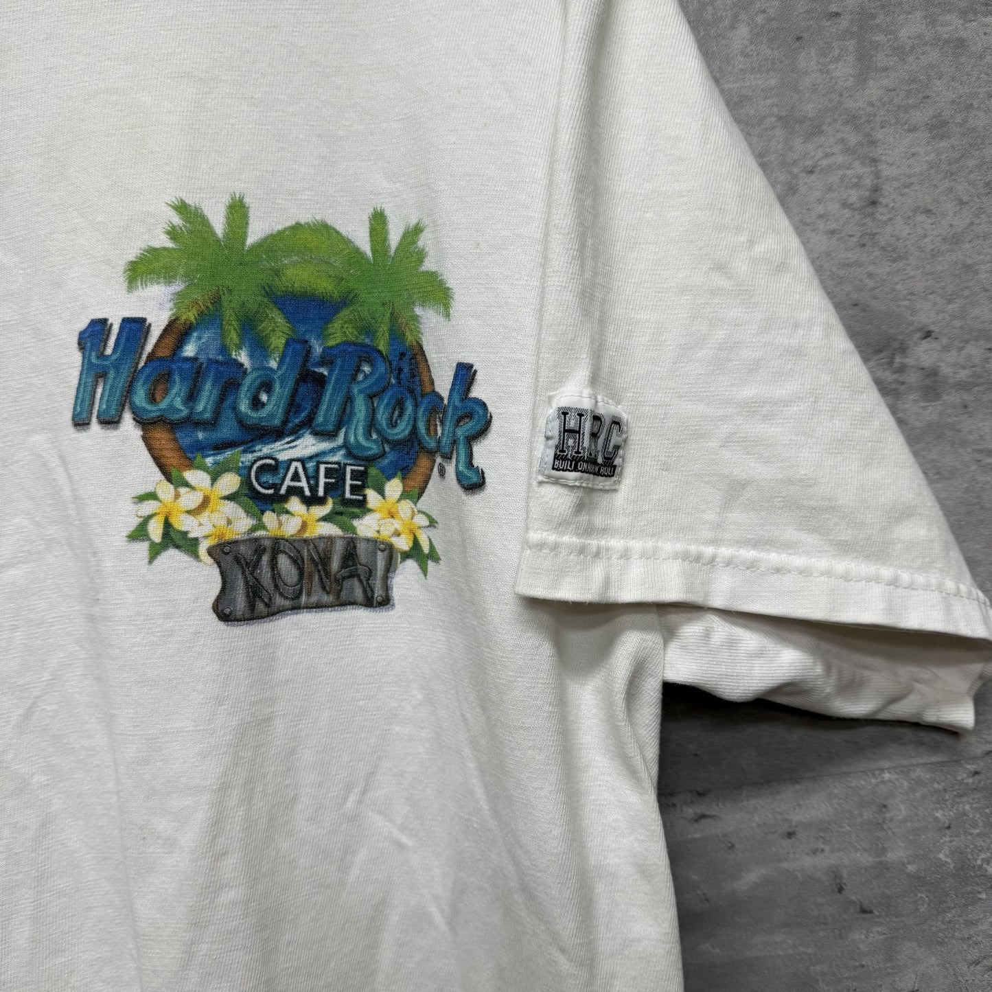 90s vintage 古着 ビンテージ ハードロック HardRock 胸元 バックプリント アメカジ ホワイト