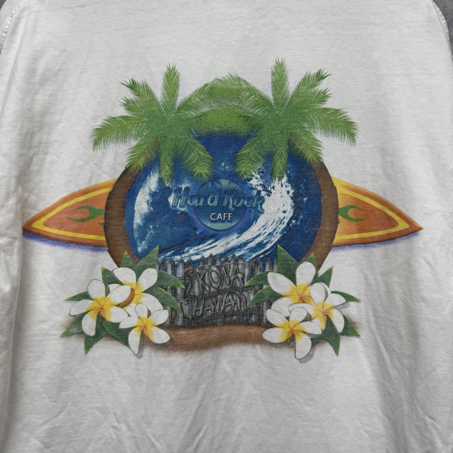 90s vintage 古着 ビンテージ ハードロック HardRock 胸元 バックプリント アメカジ ホワイト