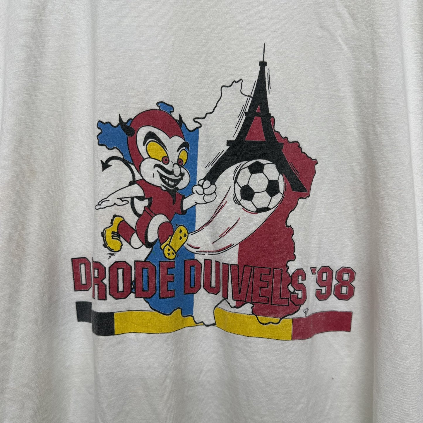 90s vintage 古着 ビンテージ B&C フロントプリント シティ カジュアル オーバーサイズ ホワイト