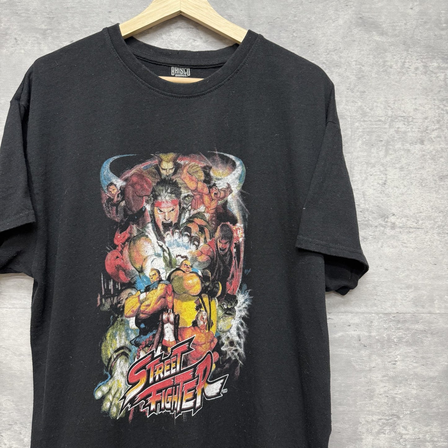 00s vintage 古着 ビンテージ キャラクター アニメ プレステ ゲーム ストリートファイター ブラック Brisco Brands