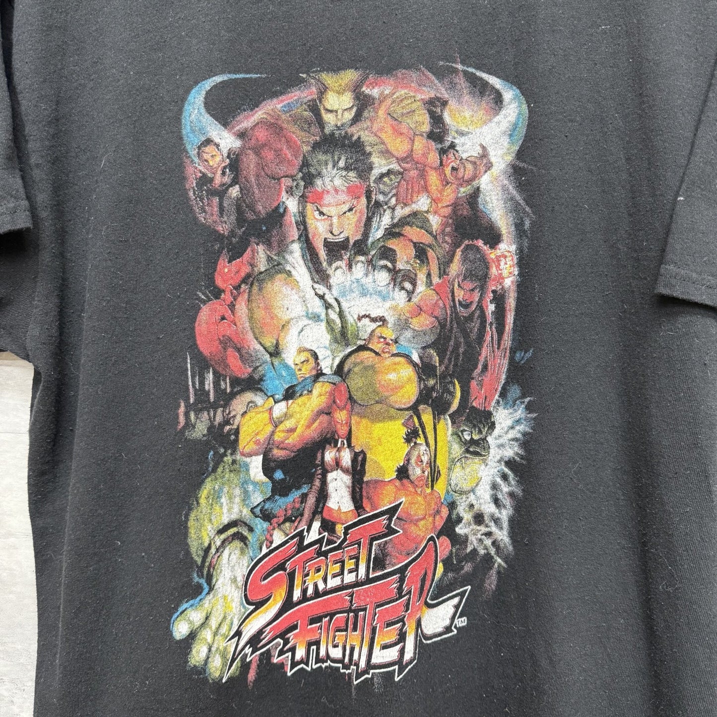 00s vintage 古着 ビンテージ キャラクター アニメ プレステ ゲーム ストリートファイター ブラック Brisco Brands