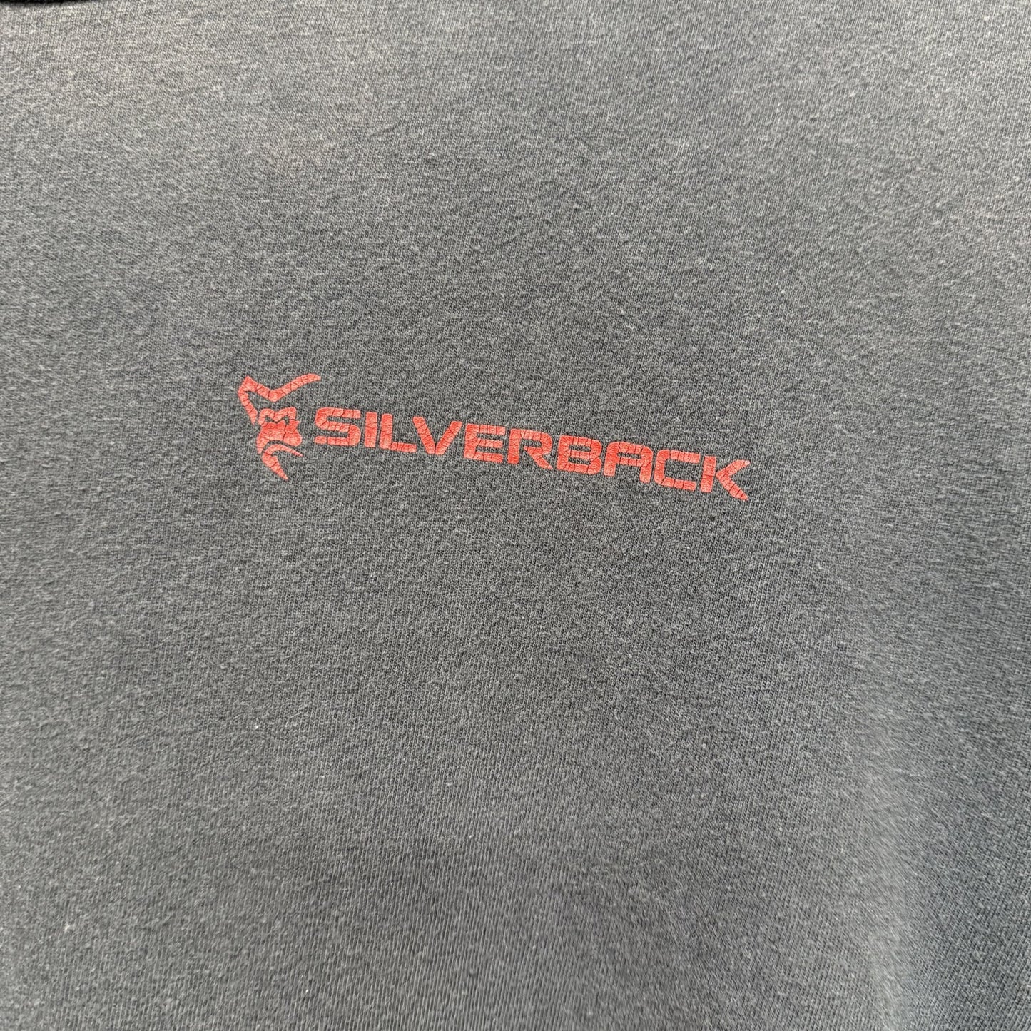 00s vintagえ古着 ビンテージ SILVER BACK シルバーバック ゴリラ アメカジ 胸 バックプリント ブラック