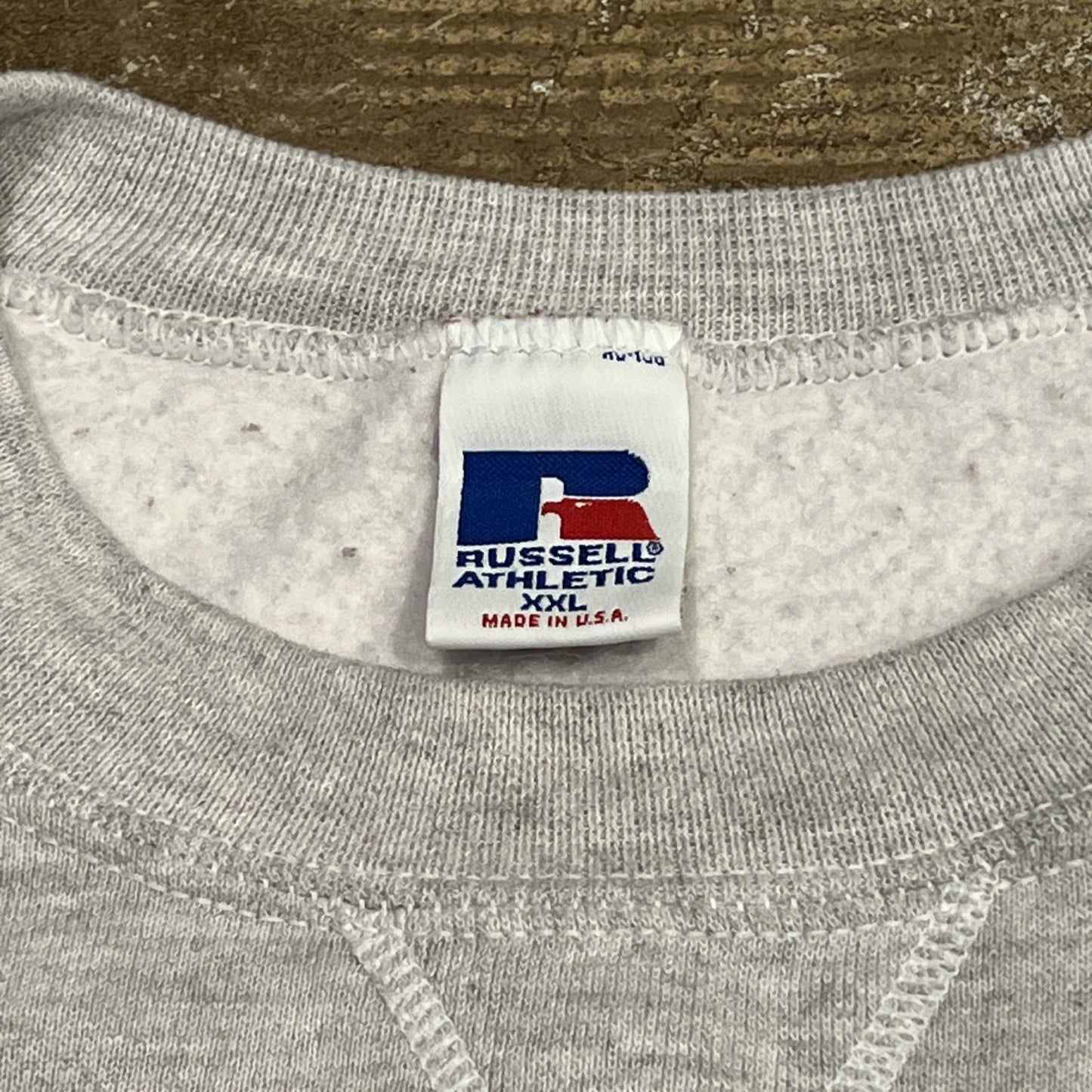 RUSSEL ATHLETIC ワンポイント刺繍 スウェット ライトグレー xxl