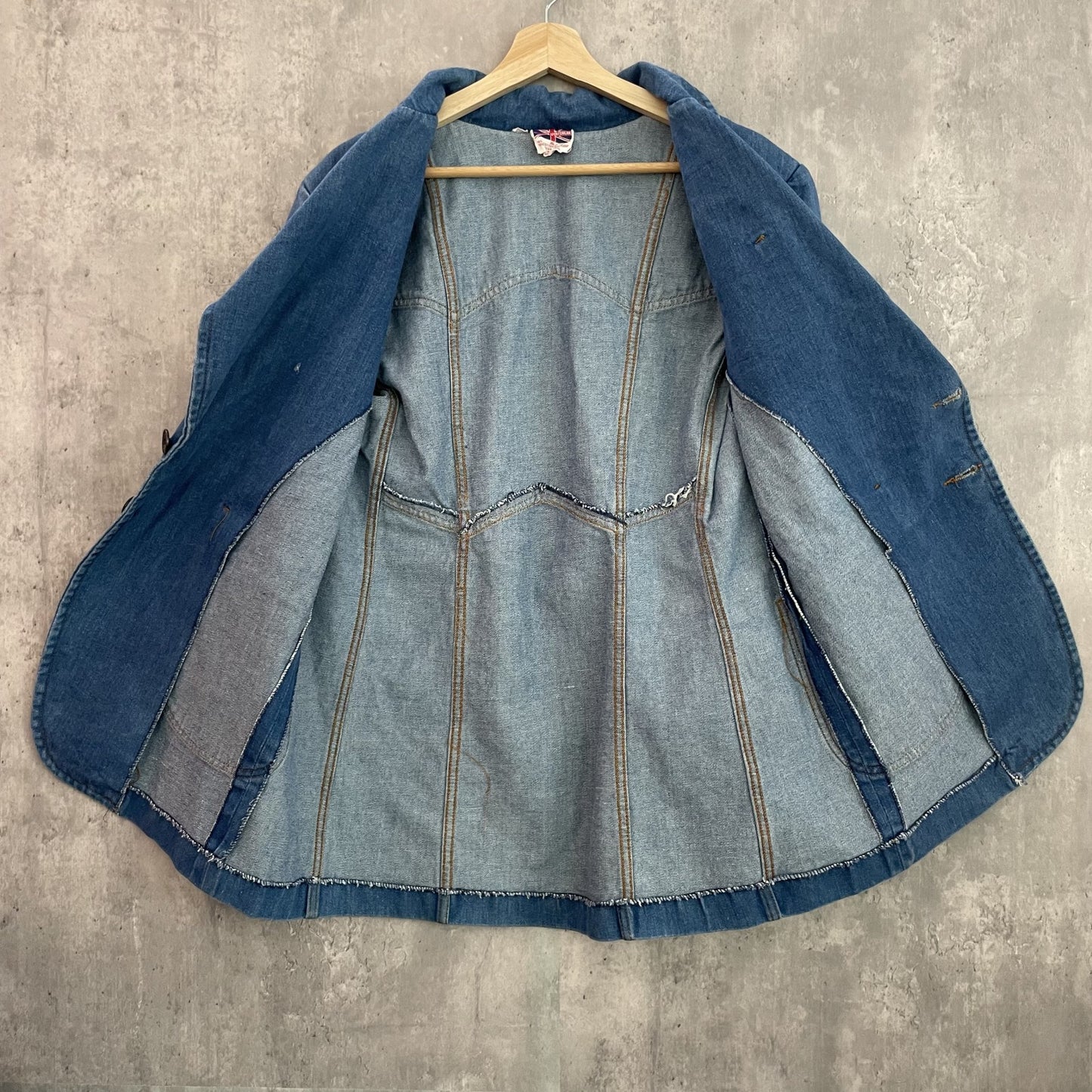 90s vintage BRITTANIA SPORTS WEAR デニムジャケット テーラードジャケット 古着 ビンテージ