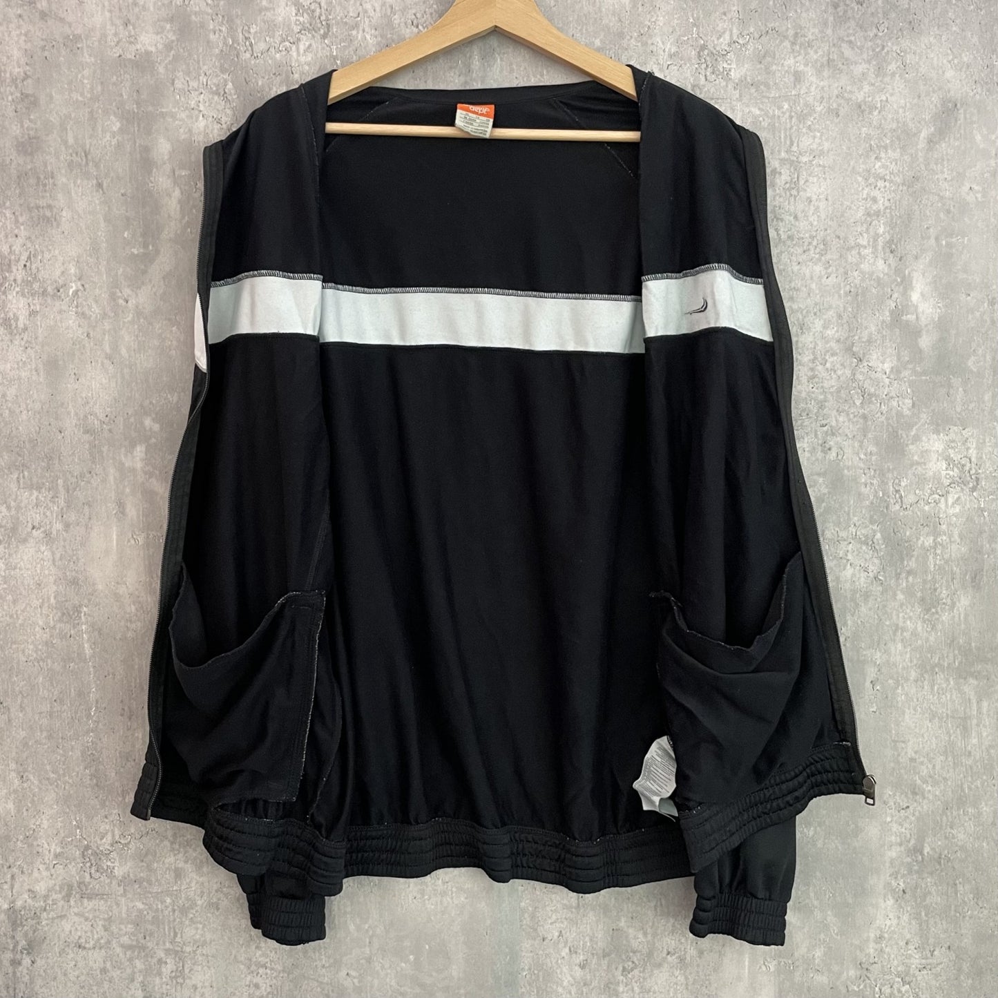 00s vintage 古着 ビンテージ ナイキ NIKE トラックジャケット ツートンカラー スポーツブランド 刺繍 ブラック