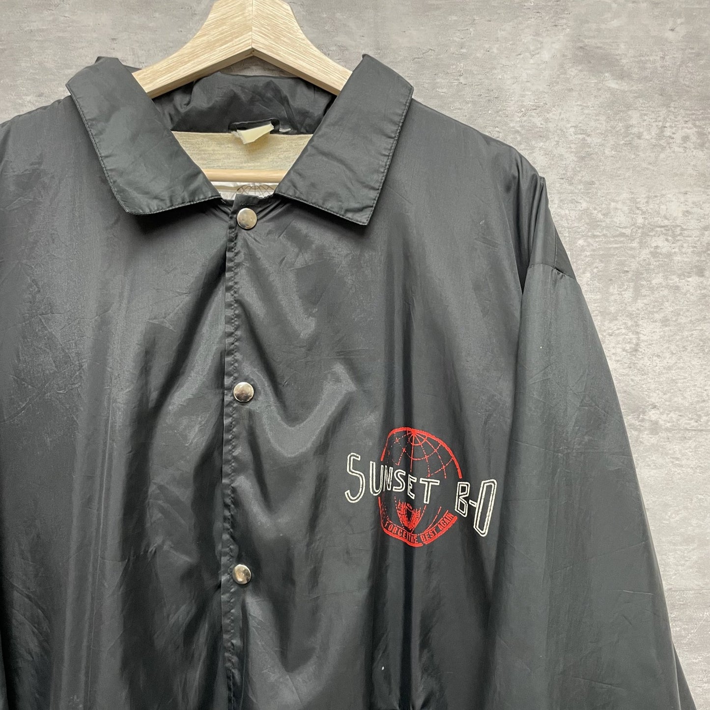 90s vintage 古着 ビンテージ コーチジャケット ナイロンジャケット アウター スポーツ チーム ストリート スケーター SUNSET B-D