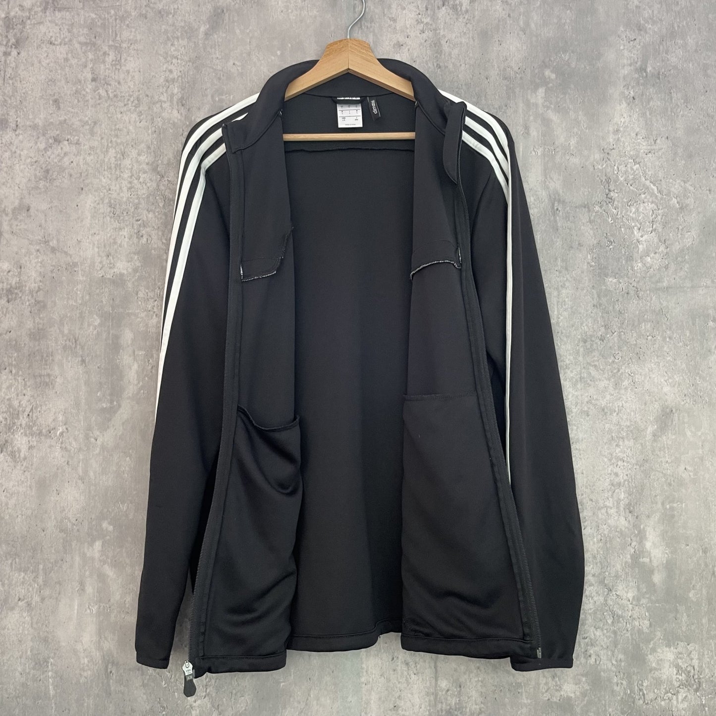 adidas vintage Climacool ビンテージ 古着 トラックジャケット アディダス ブラック Lサイズ ツートン ジップアップ