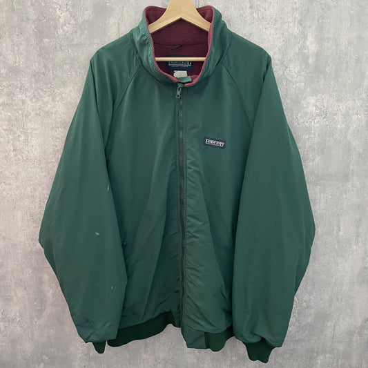 90s vintage 古着 ビンテージ ランズエンド LANDS'END ナイロンジャケット カジュアル フリース ワンポイント