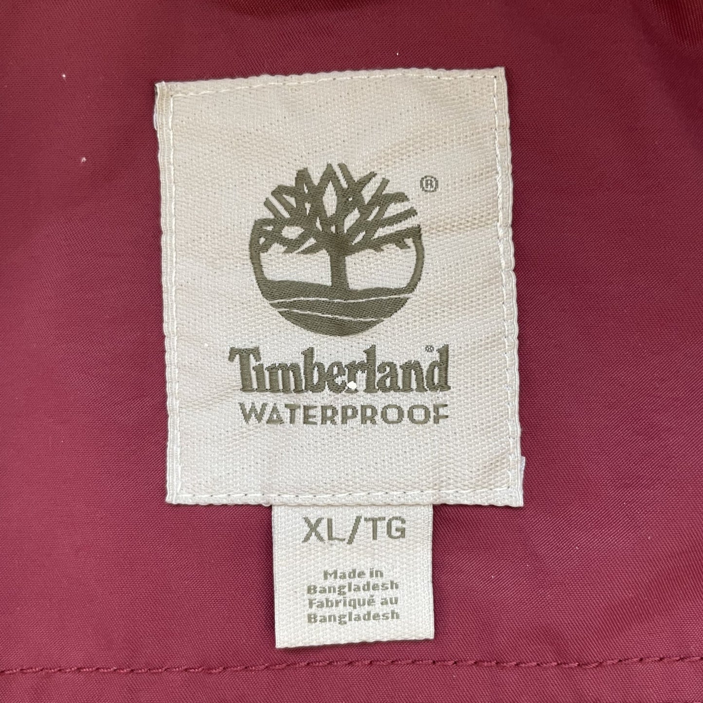 00s vintage 古着 ビンテージ ティンバーランド アウトドア ナイロンジャケット レッド オールド フルジップ XLサイズ Timberland