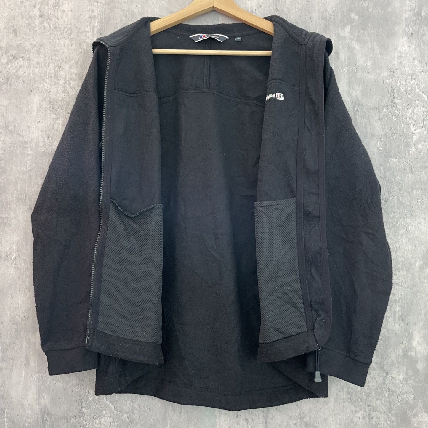 00s vintage 古着 ビンテージ バーグハウス ブラック フリース ジャケット ジップアップ UK アウトドア