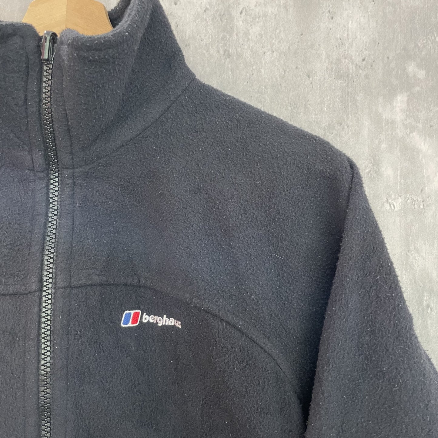 00s vintage 古着 ビンテージ バーグハウス ブラック フリース ジャケット ジップアップ UK アウトドア