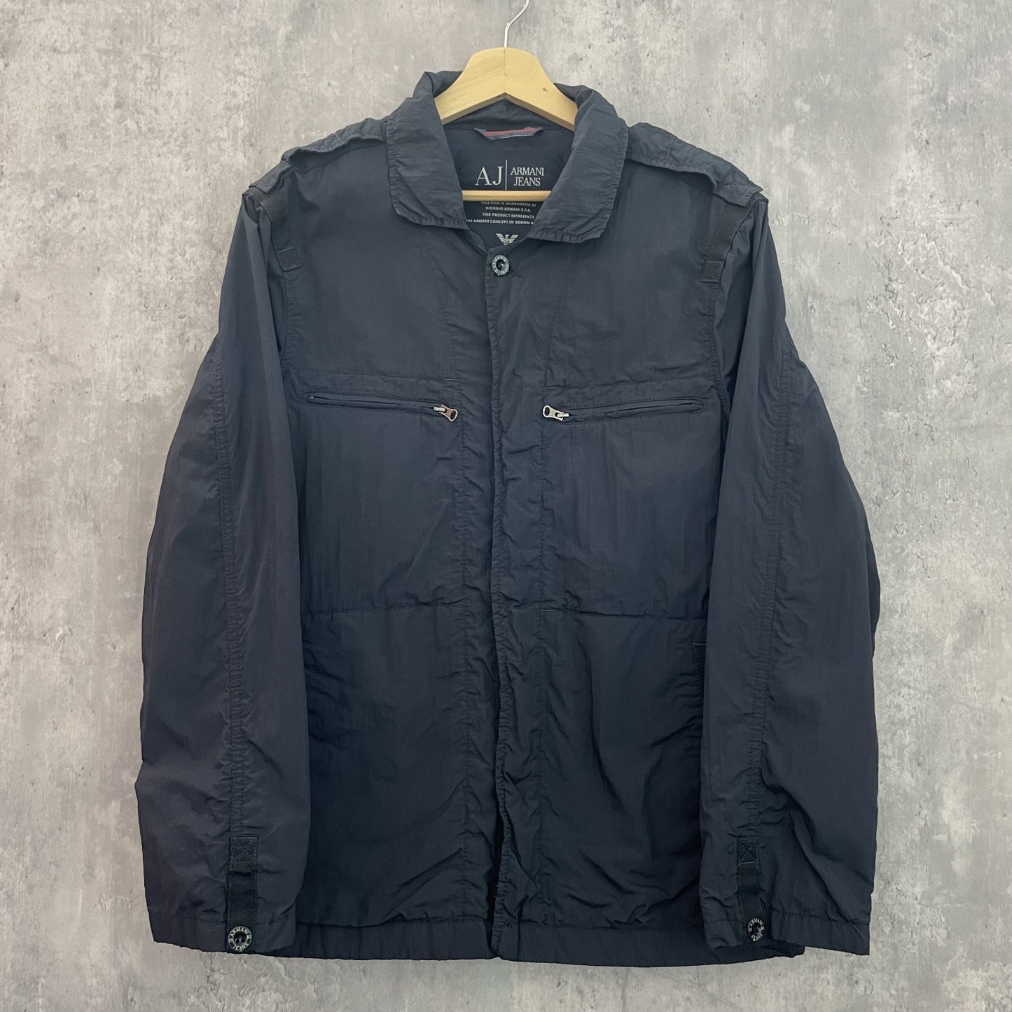 00s vintage 古着 ビンテージ ARMANIJEANS アルマーニジーンズ ナイロンジャケット ブラック Sサイズ