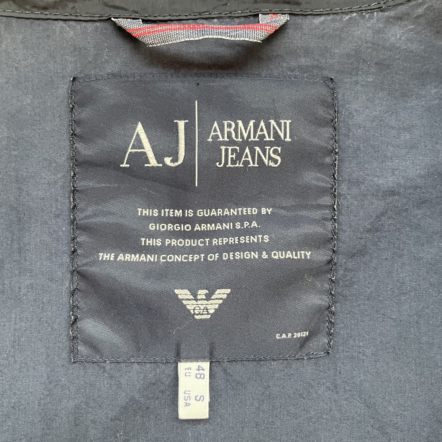 00s vintage 古着 ビンテージ ARMANIJEANS アルマーニジーンズ ナイロンジャケット ブラック Sサイズ