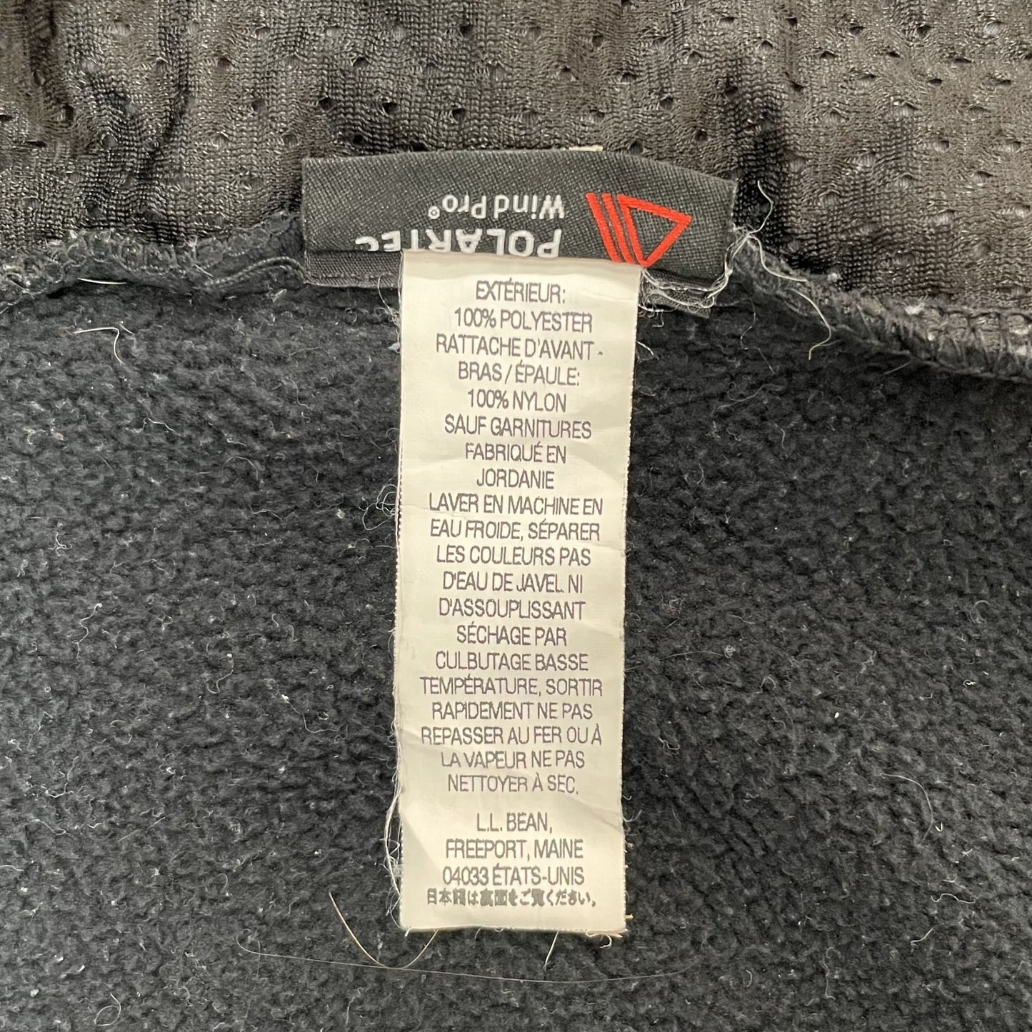 00s vintage 古着 ビンテージ LLBean エルエルビーン POLARTC ポーラテック フリース ブラック アウトドア