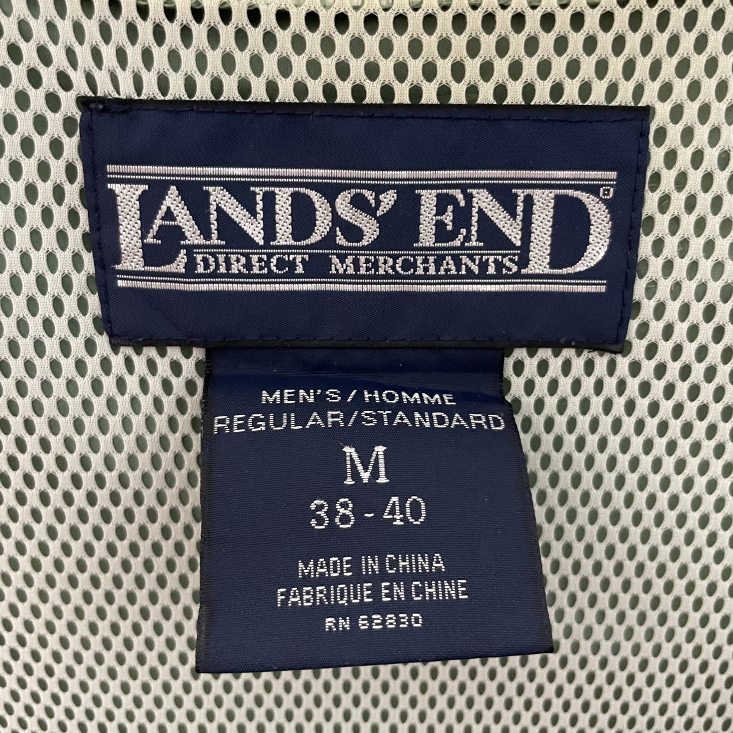 90s vintage 古着 ビンテージ ランズエンド LANDS END ナイロンジャケット フルジップ ドローコード テック